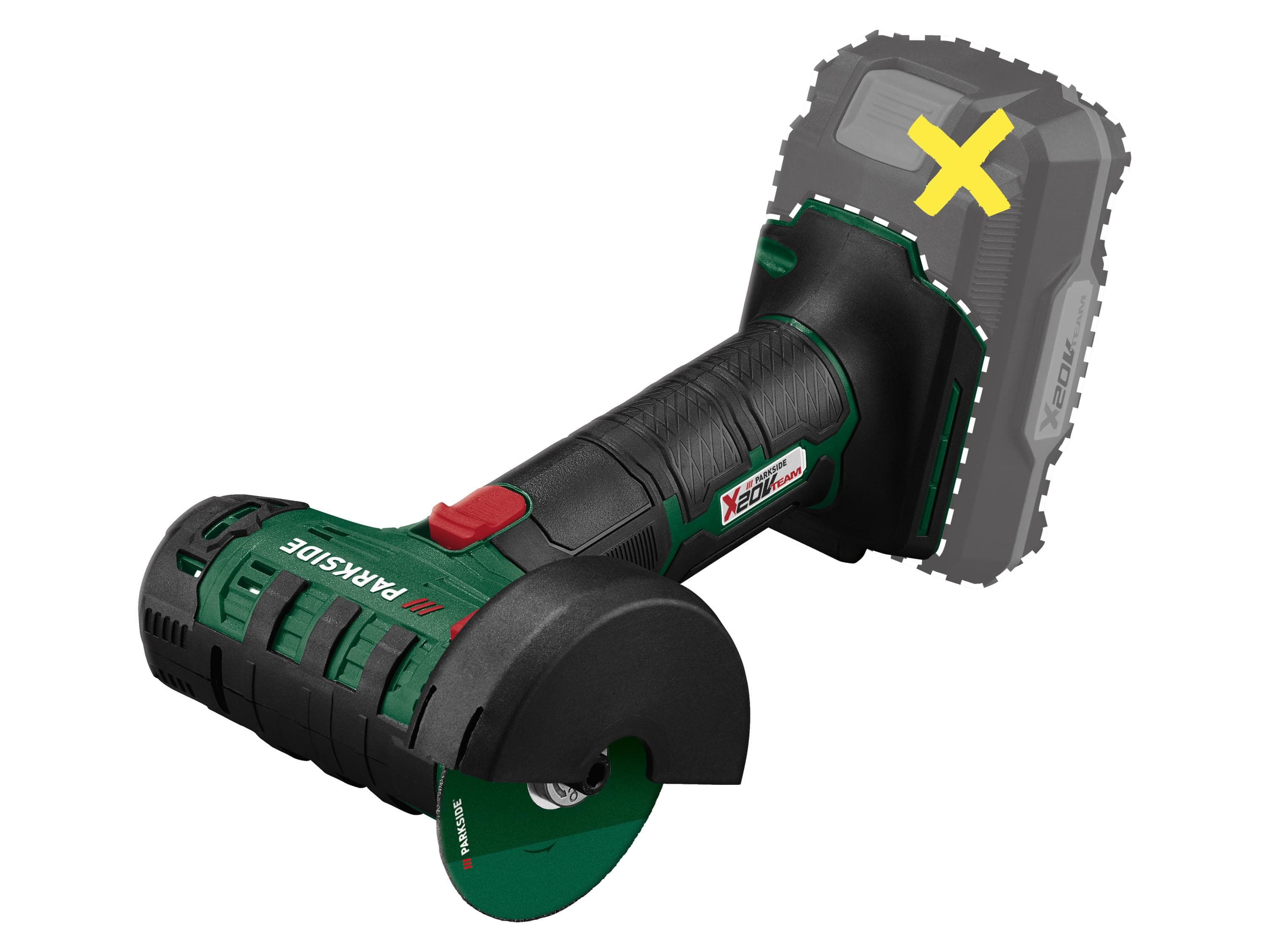 PARKSIDE® 20V Akku-Winkelschleifer »PWSAM 20-Li B2«