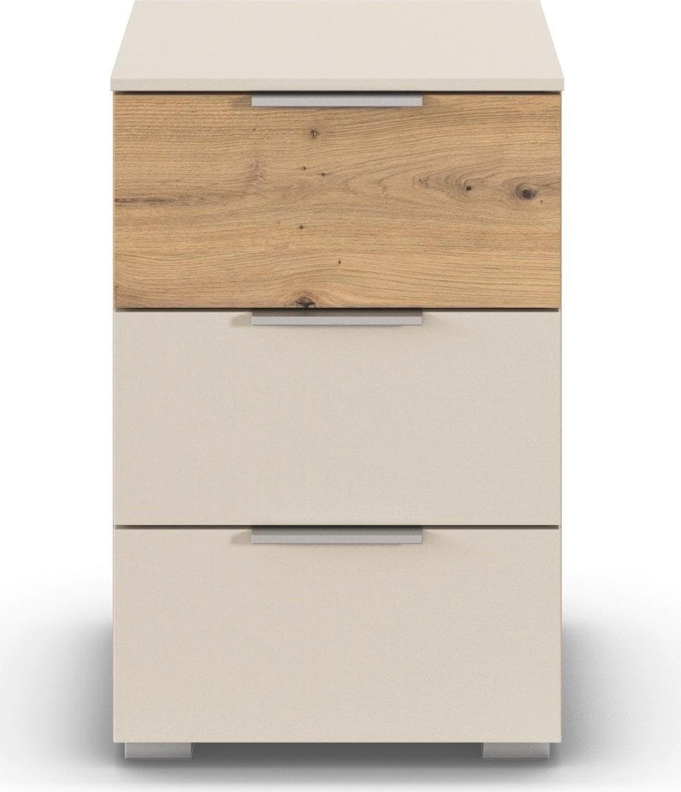 Rauch Nachttisch ASTANA Beige Holzwerkstoff 3 Schubladen