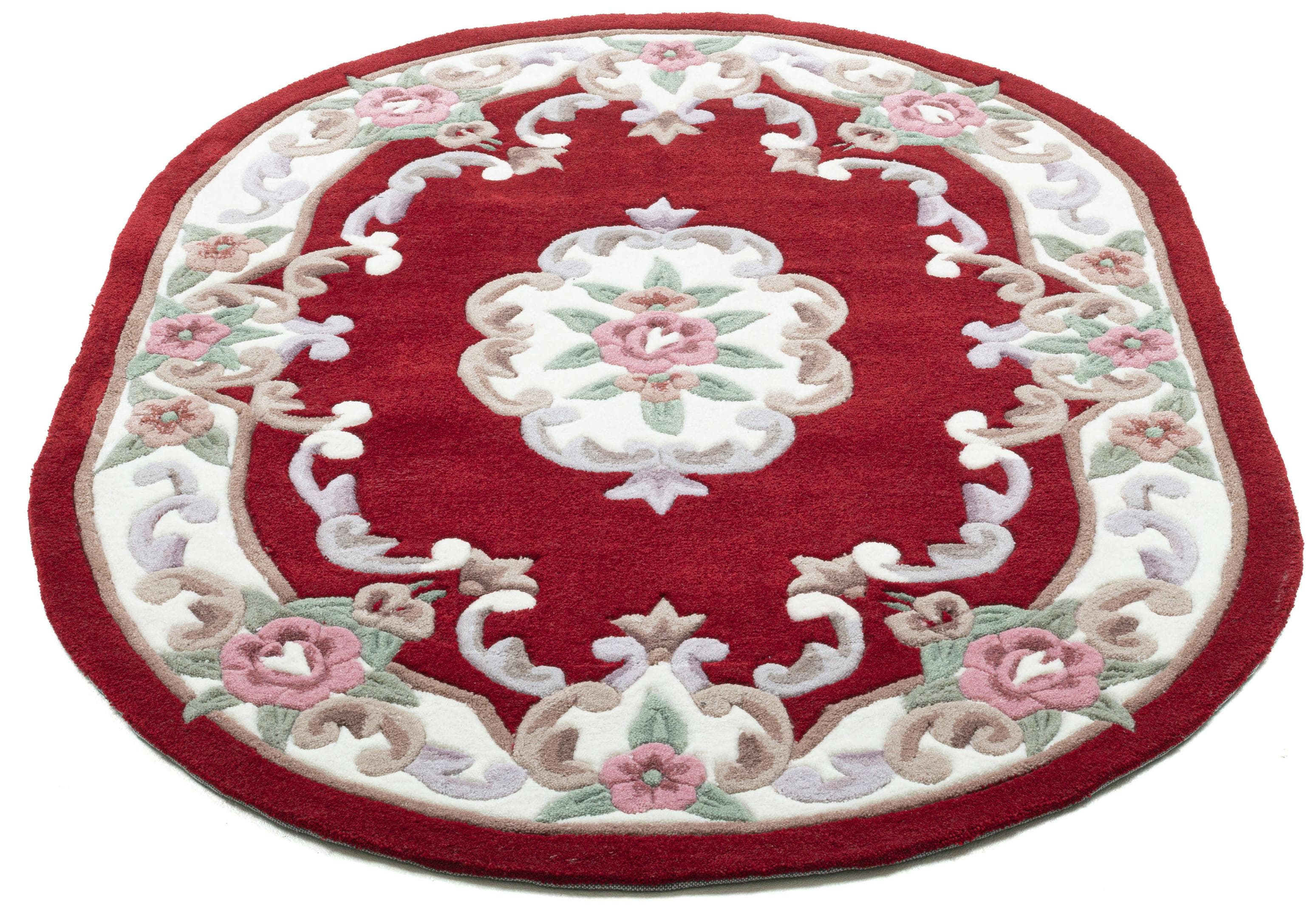 THEKO Ming Teppich rot Aubusson Design 190x290 cm