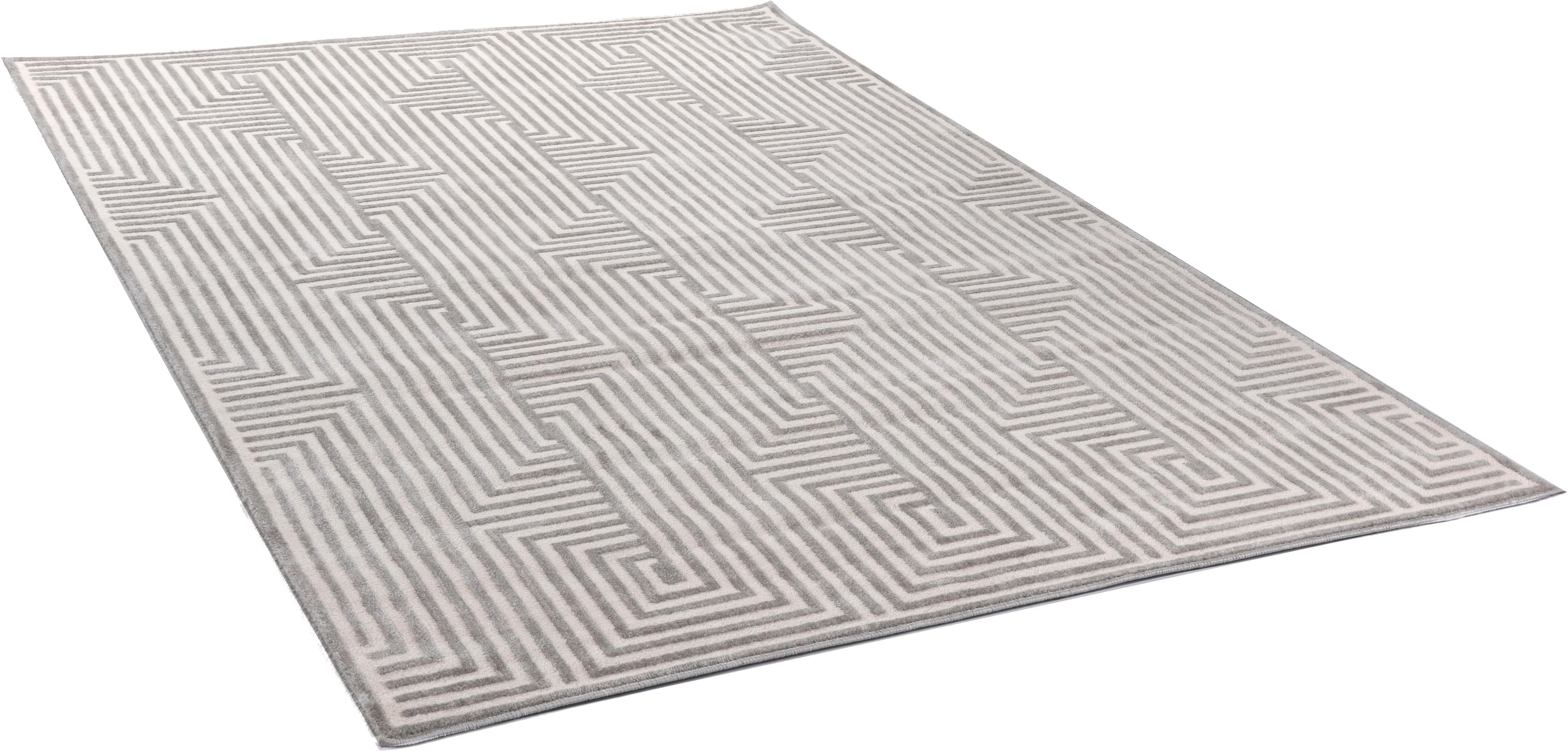 Gino Falcone Teppich Fabiana 33 Beige Geometrisches 3D-Design