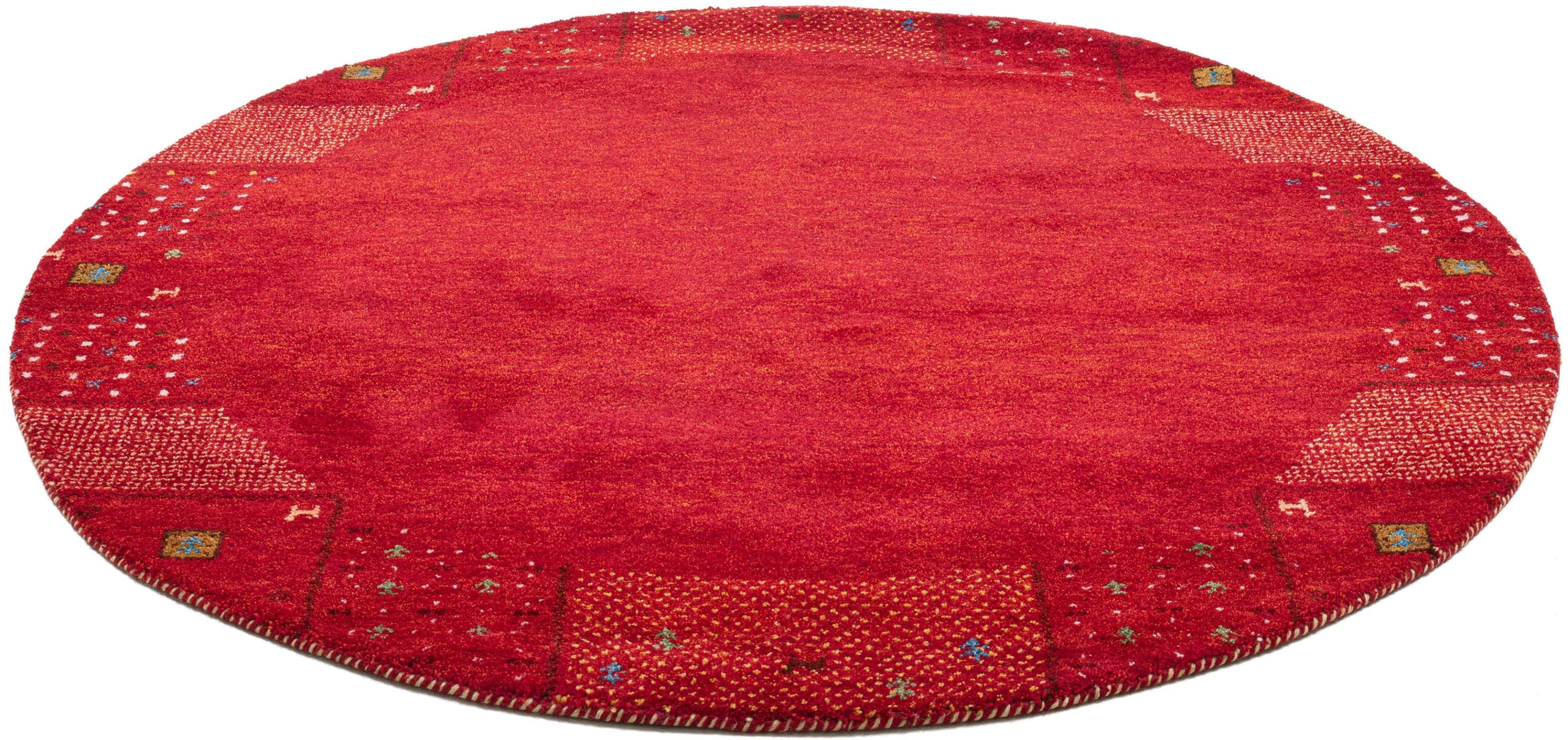 Wollteppich THEKO Denver 1999 Rot Gabbeh Design Handgeknüpft