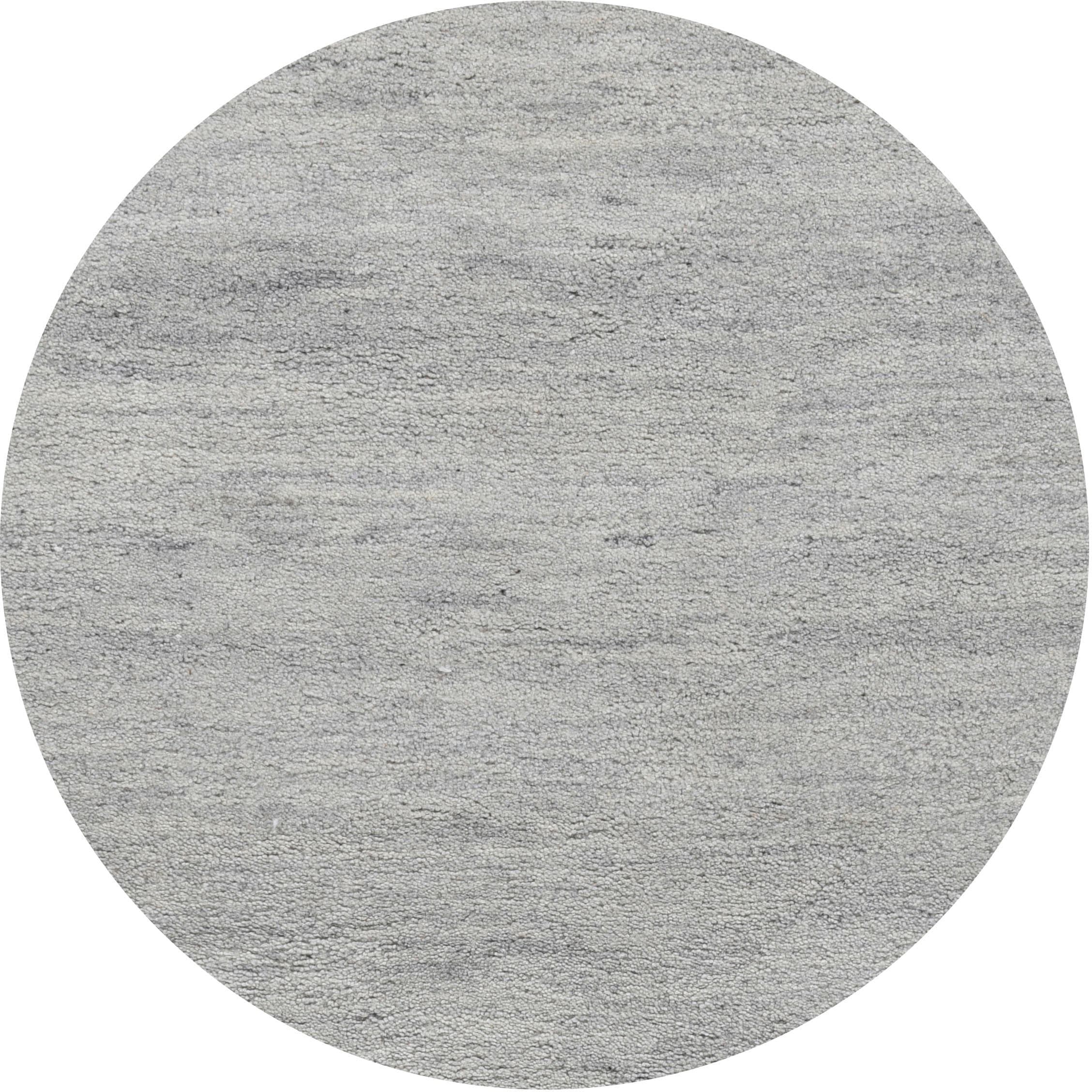 THEKO Wollteppich Maloronga Uni Beige Grau Handgeknüpft Berber