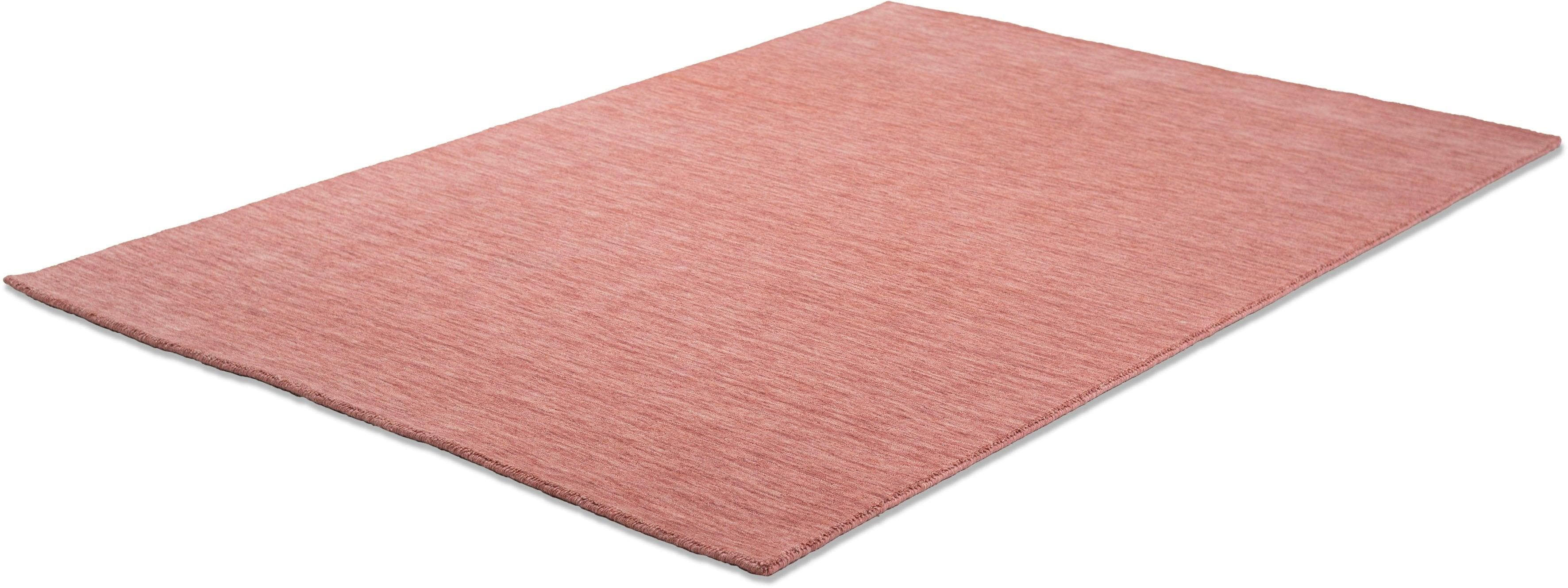 Wollteppich SANSIBAR List Rosa Handgewebt