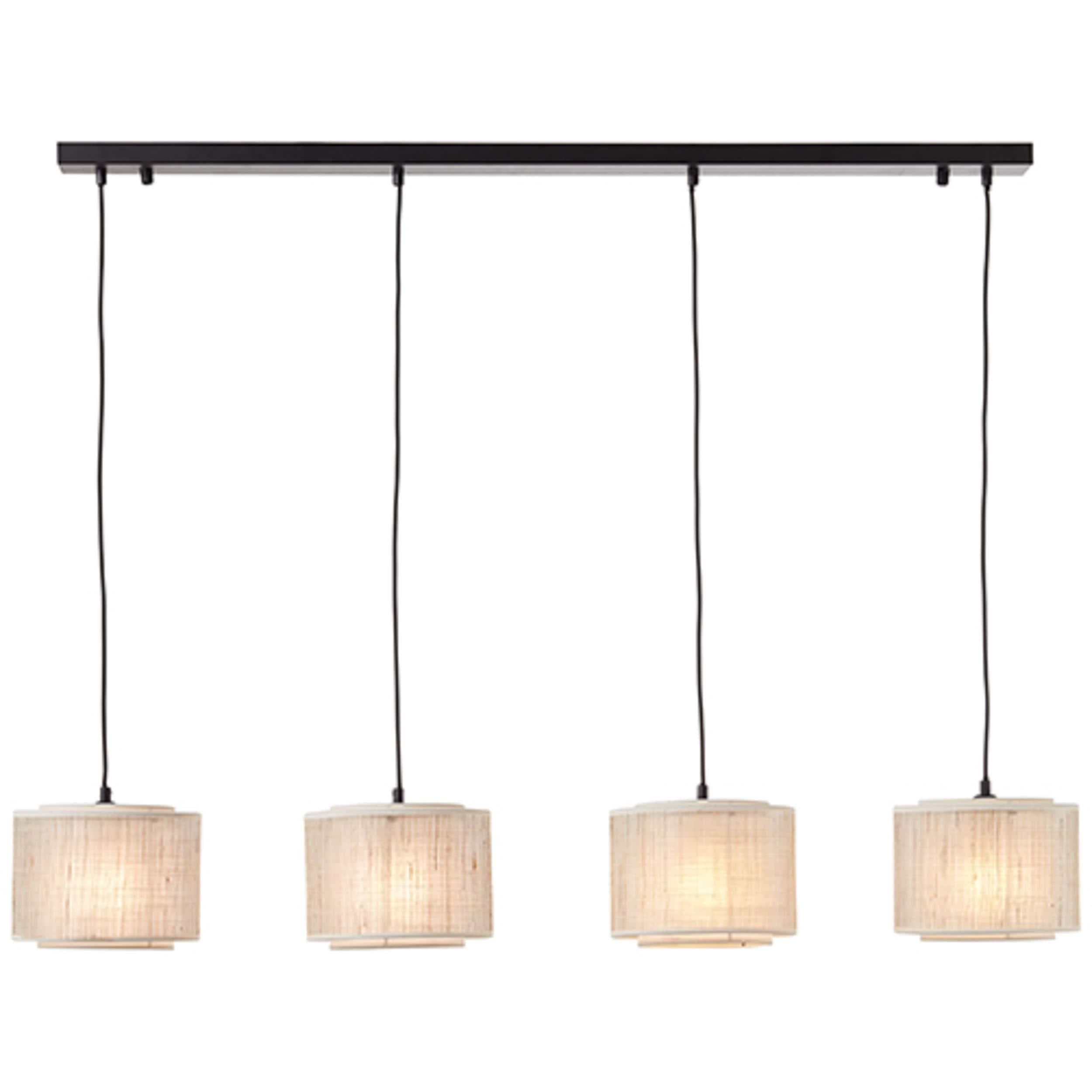 BRILLIANT Odar Pendelleuchte 4-flammig Schwarz/Beige