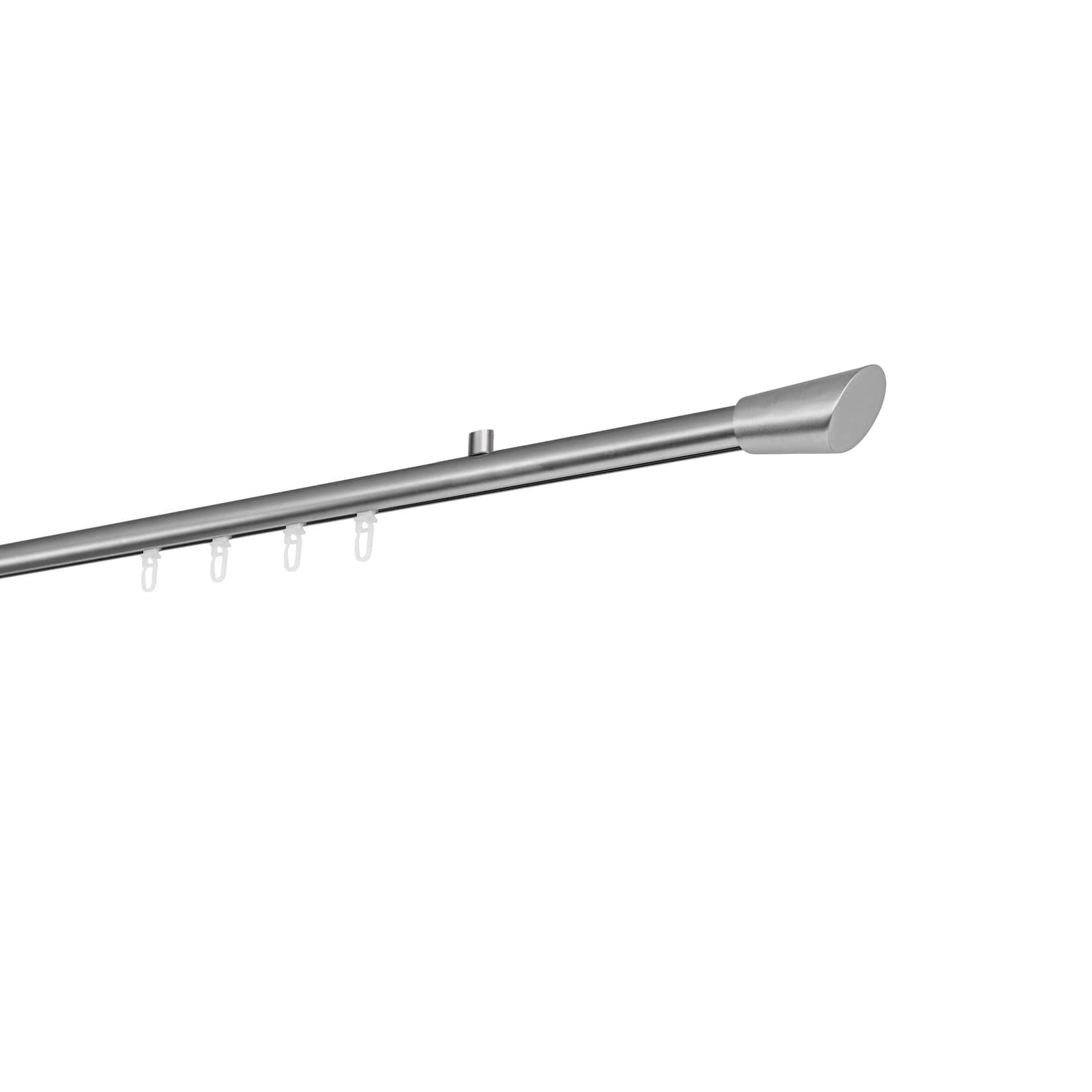 Ondeco Gardinenstange auf Maß Innenlauf 20mm Edelstahl-Optik