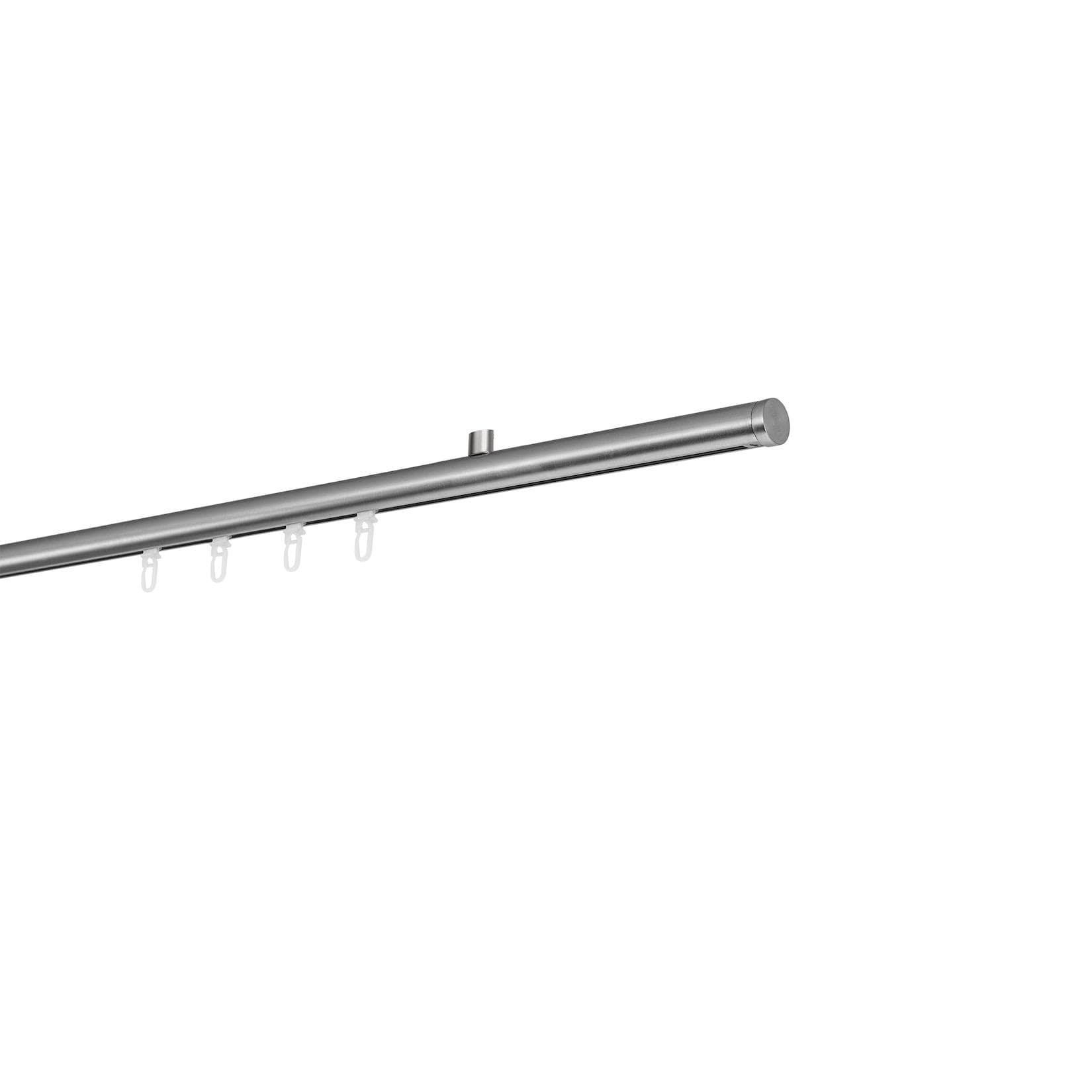 Ondeco Gardinenstange auf Maß Innenlauf 20mm Match 1-lauf Deckenträger 1,5cm mit Gleiter