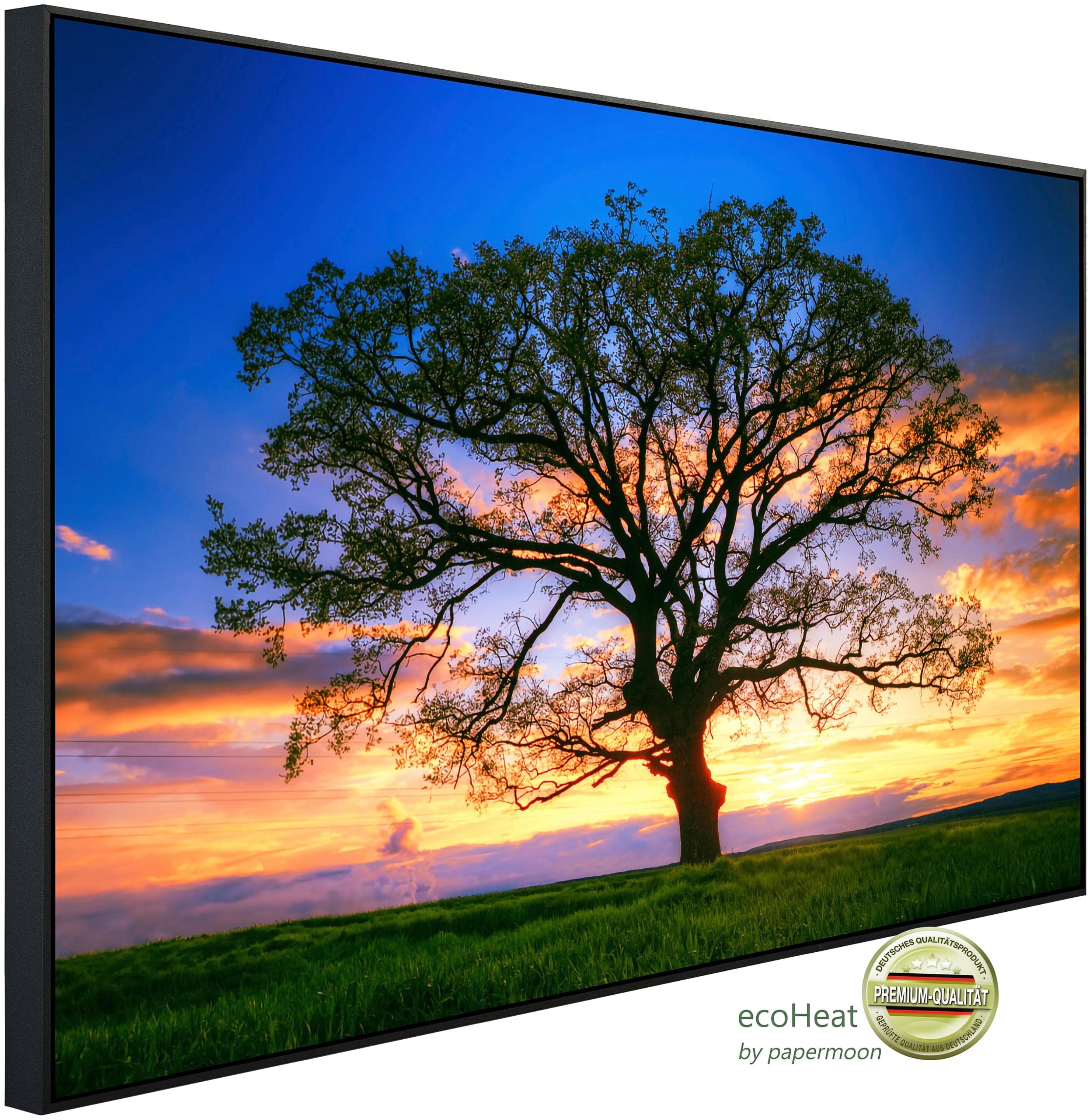 PAPERMOON Infrarotheizung Baum in Landschaft Kunstmotiv Aluminiumrahmen