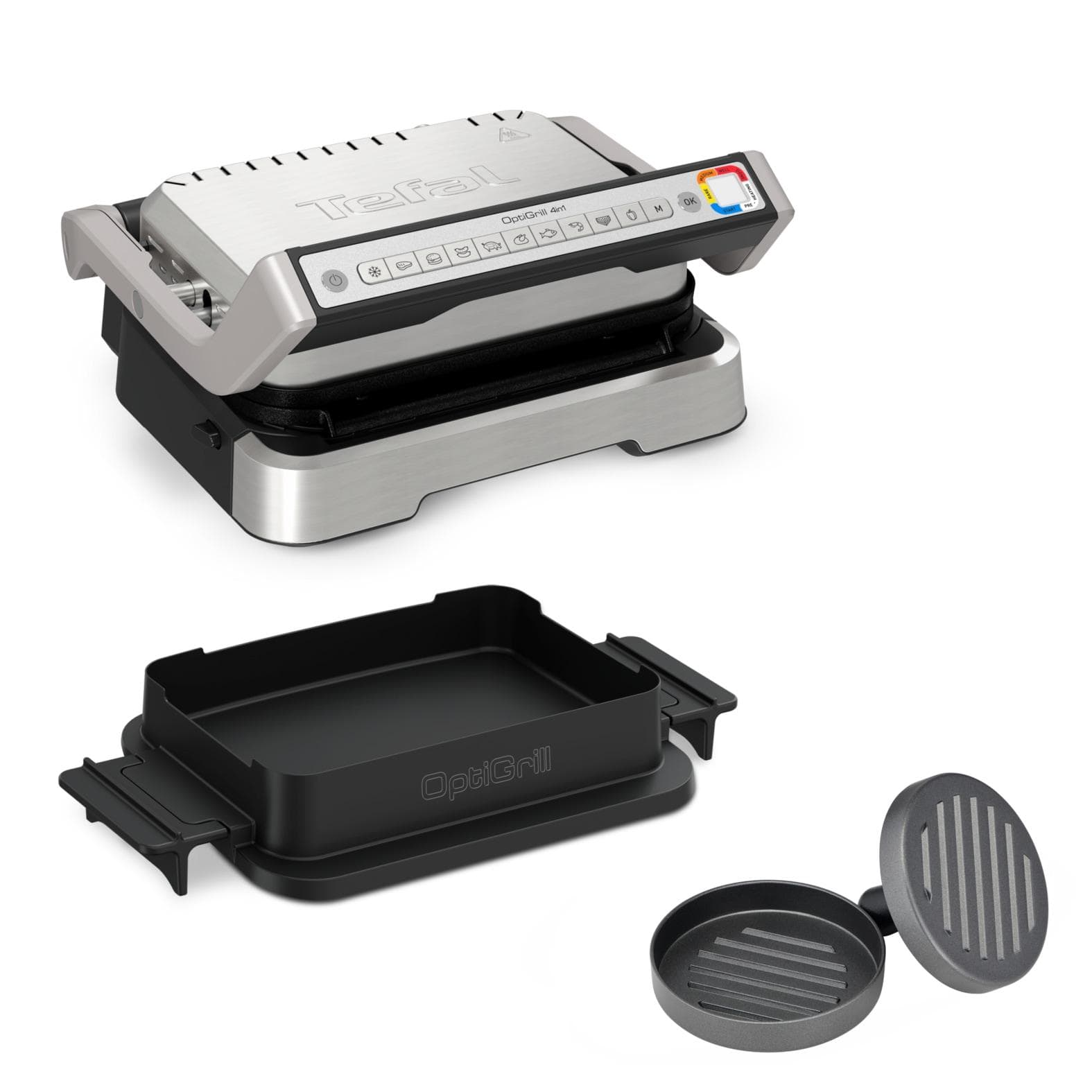 TEFAL OptiGrill 4in1 Kontaktgrill Silber