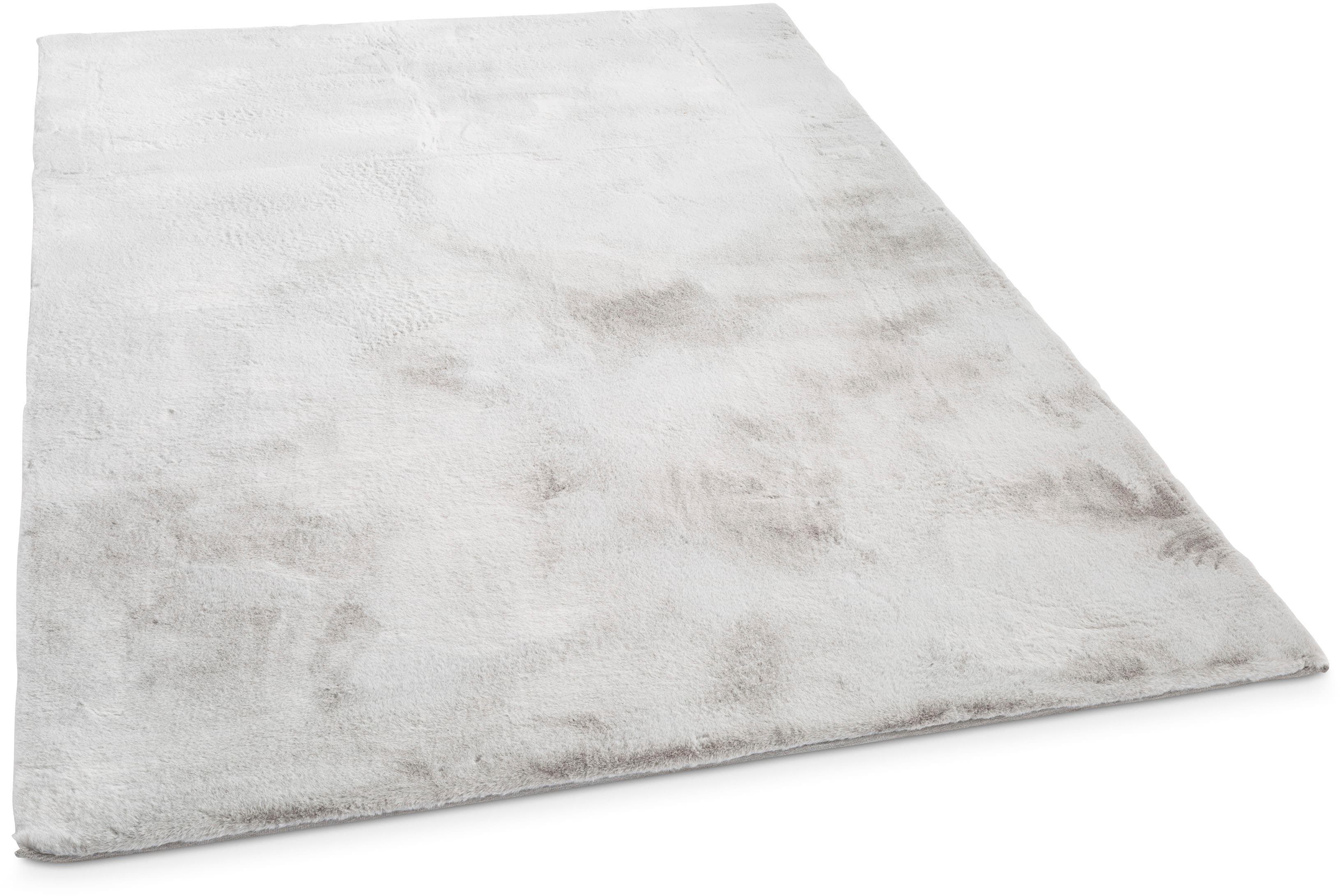 GINO FALCONE Kuschelteppich Chiara Silber Uni Langflor