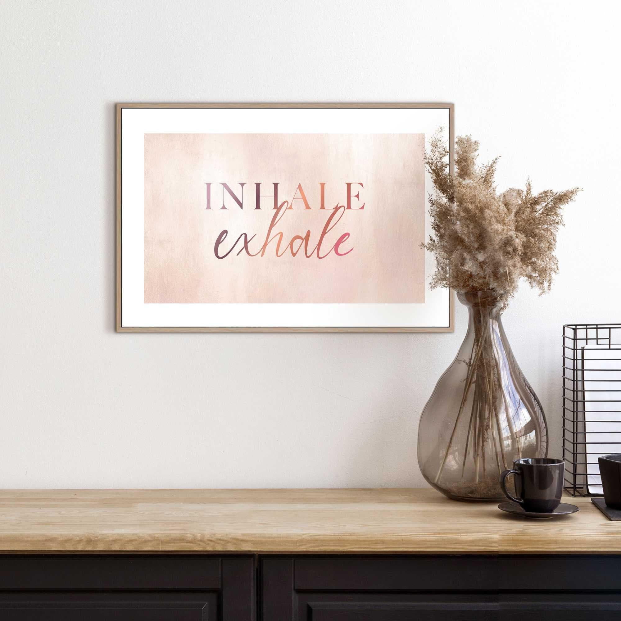 Bild mit Rahmen REINDERS "Inhale Exhale" Beige
