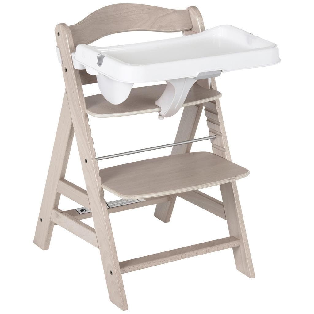 Hochstuhl-Tablett aus Kunststoff in Weiß für mitwachsende Hochstühle