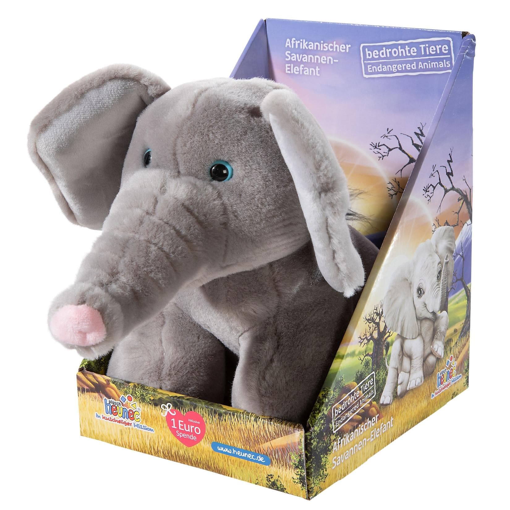 HEUNEC Elefant - Bedrohte Tiere Serie Plüschtier