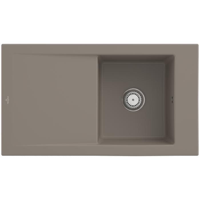 Villeroy & Boch Timeline Einbauspüle 330701TR mit Ablaufgarnitur und Handbetätigung, Timber