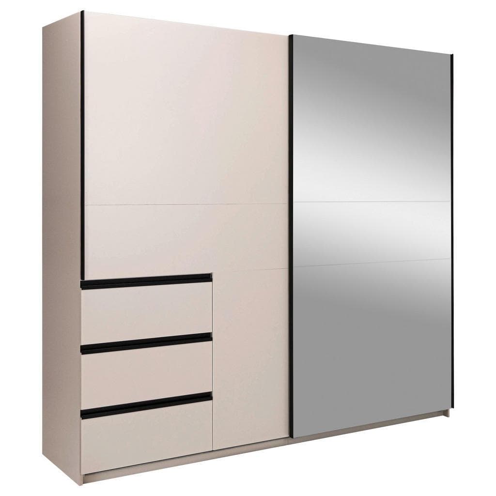 Mid.you Schiebetürenschrank Wilma Metall Kaschmir 2 Fächer