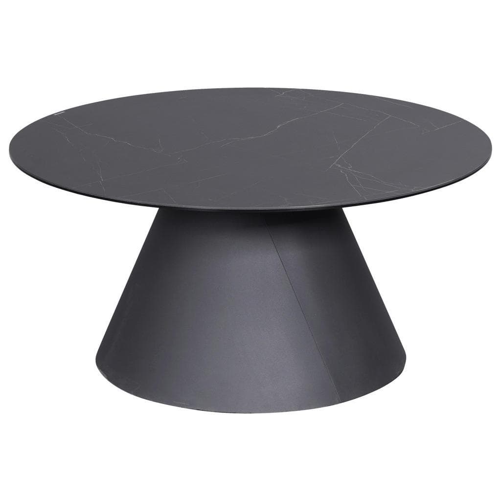 Dieter Knoll Couchtisch Anthrazit Schwarz Marmoroptik Rund