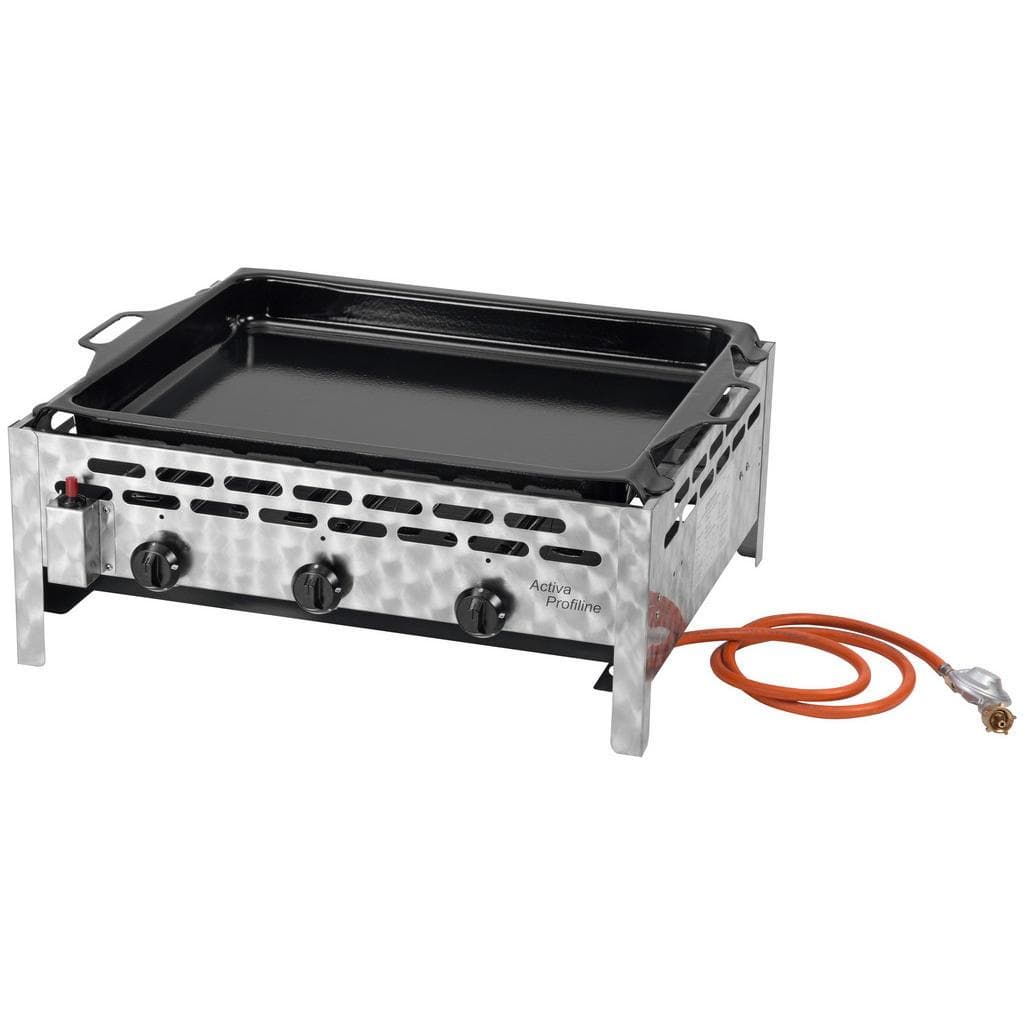 Ambia Garden Gastrobräter Schwarz Silber Gasgrill