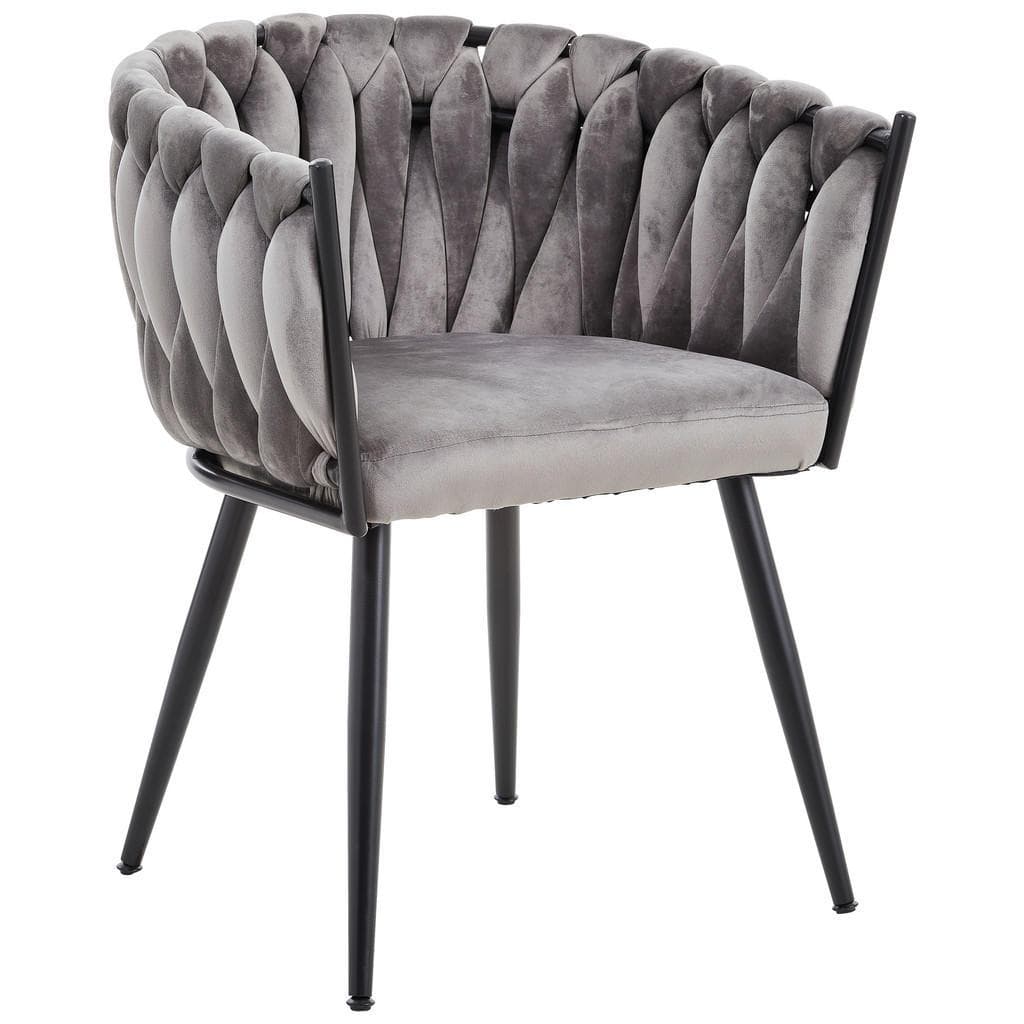 Landscape Armlehnstuhl Dunkelgrau Samt Esszimmerstuhl