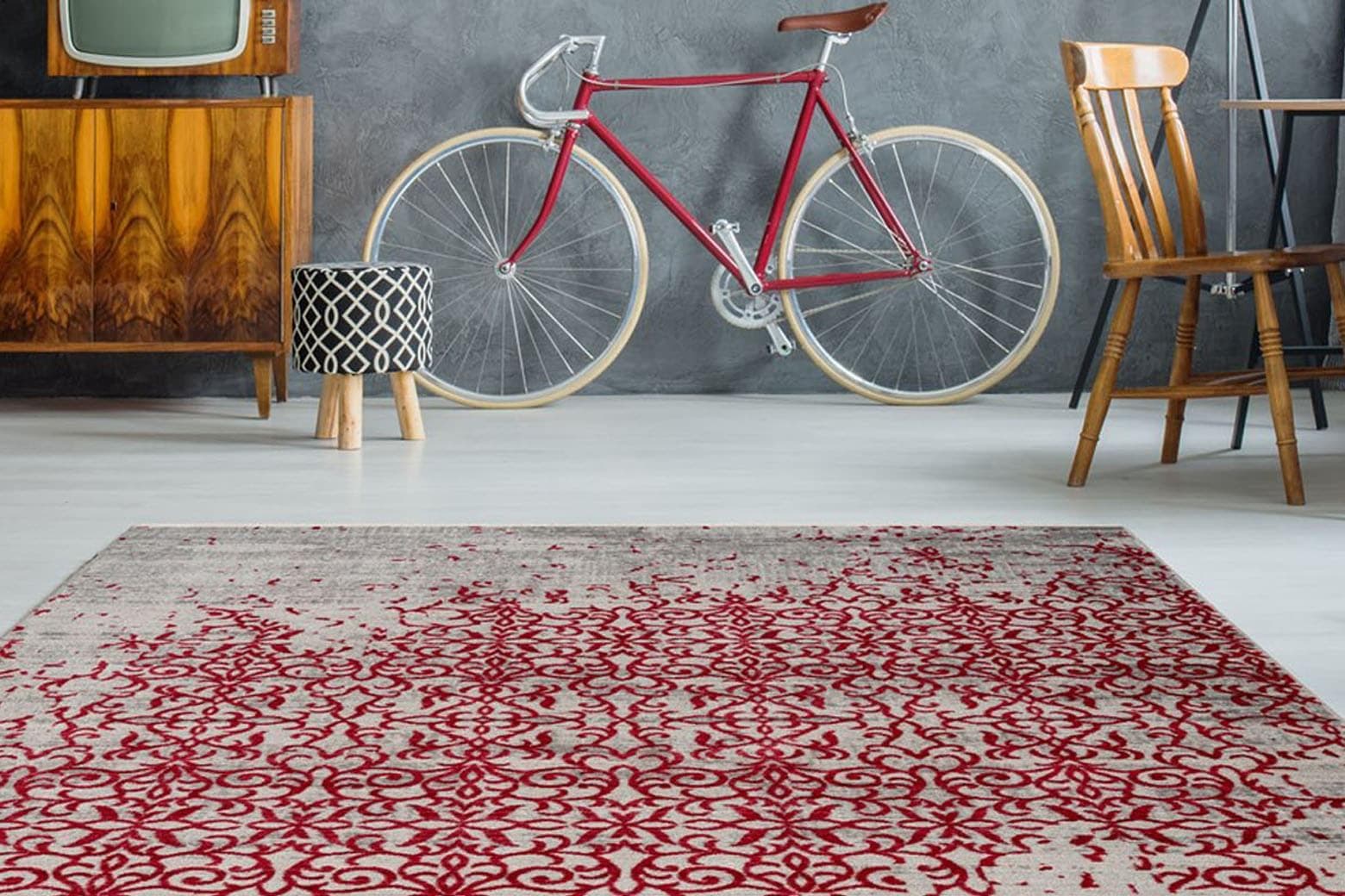 Vintage Teppich in Rot - Orientalischer Stil