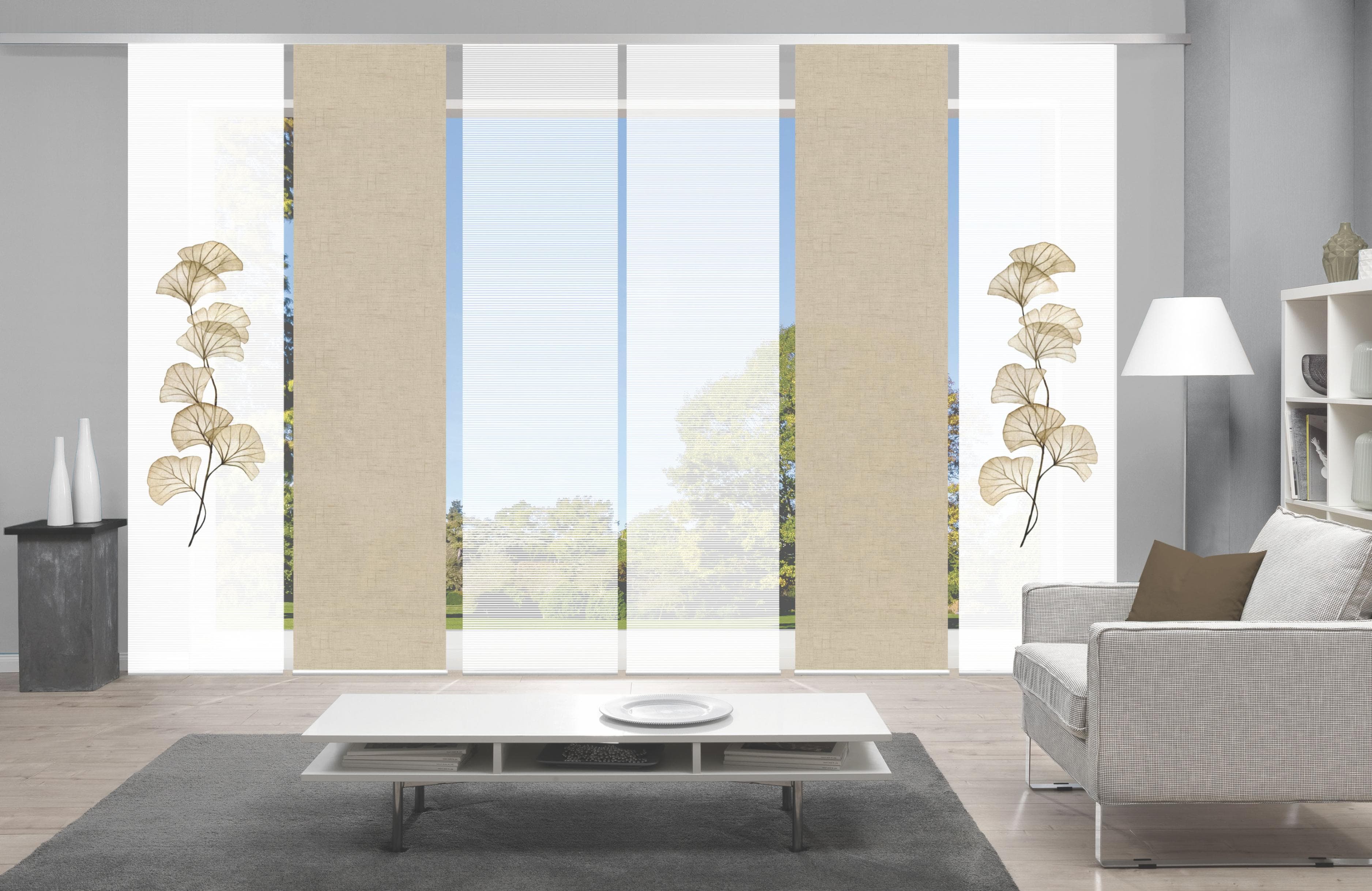 Schiebegardine VISION S BERTO 6er Set Bambus-Optik