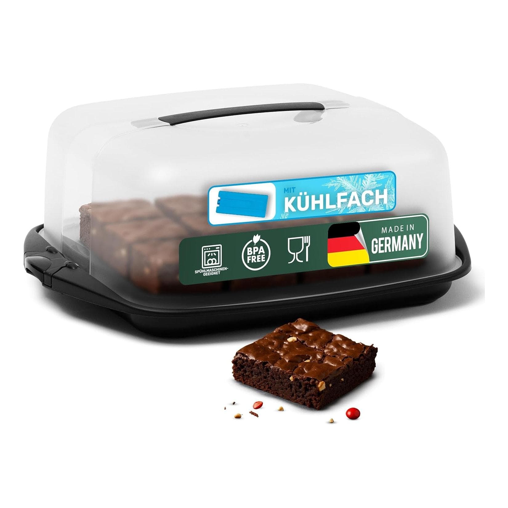 Novaliv Kuchen-Transportbox 38 x 33 x 15 cm