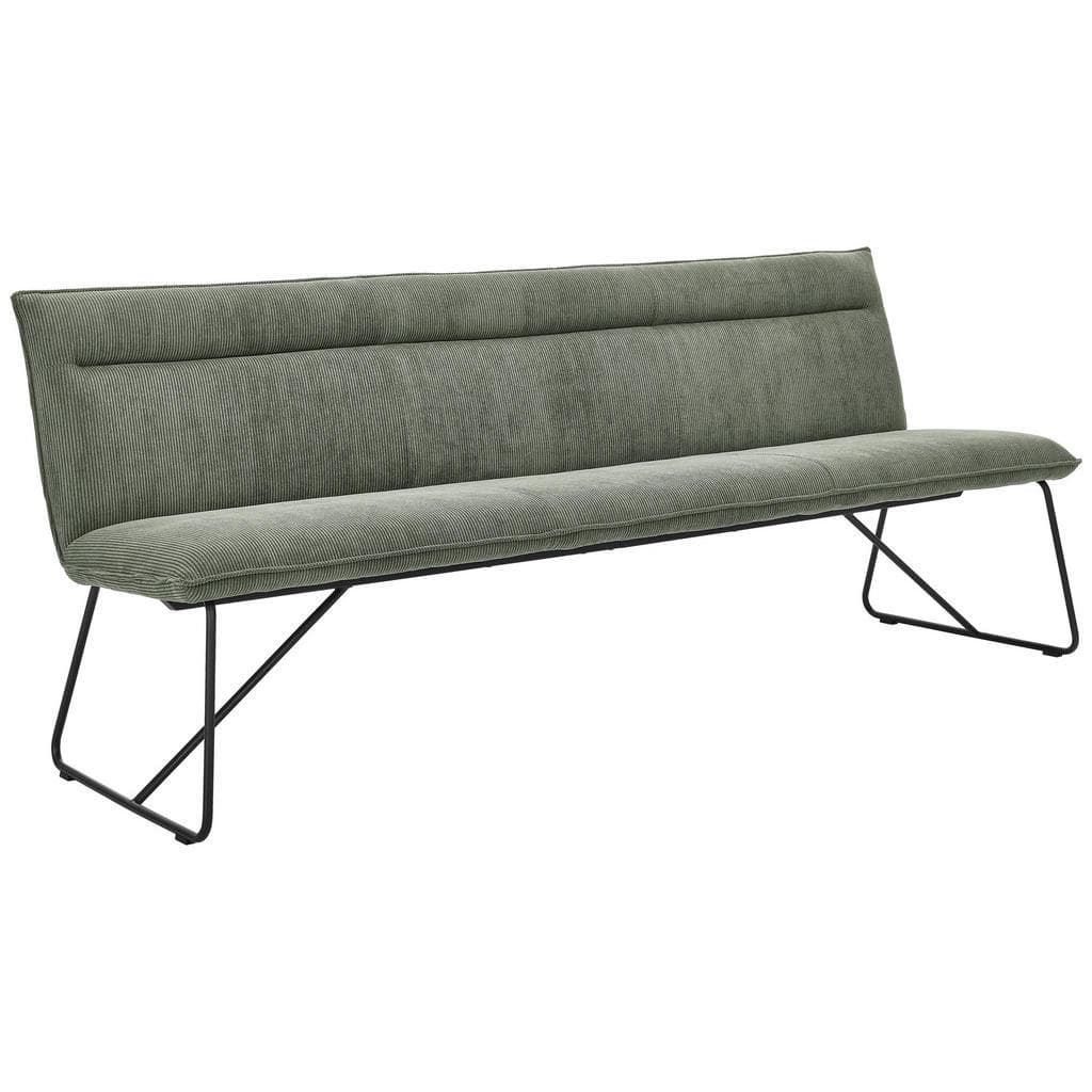 Johann Jakob Sitzbank Waldgrün Textil 2,5-Sitzer mit Rückenlehne