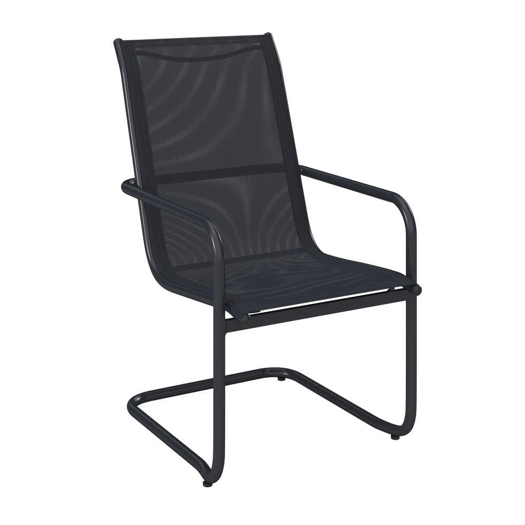 Ambia Garden Gartenstuhl Torino Grau Metall Kunststoff U-Form