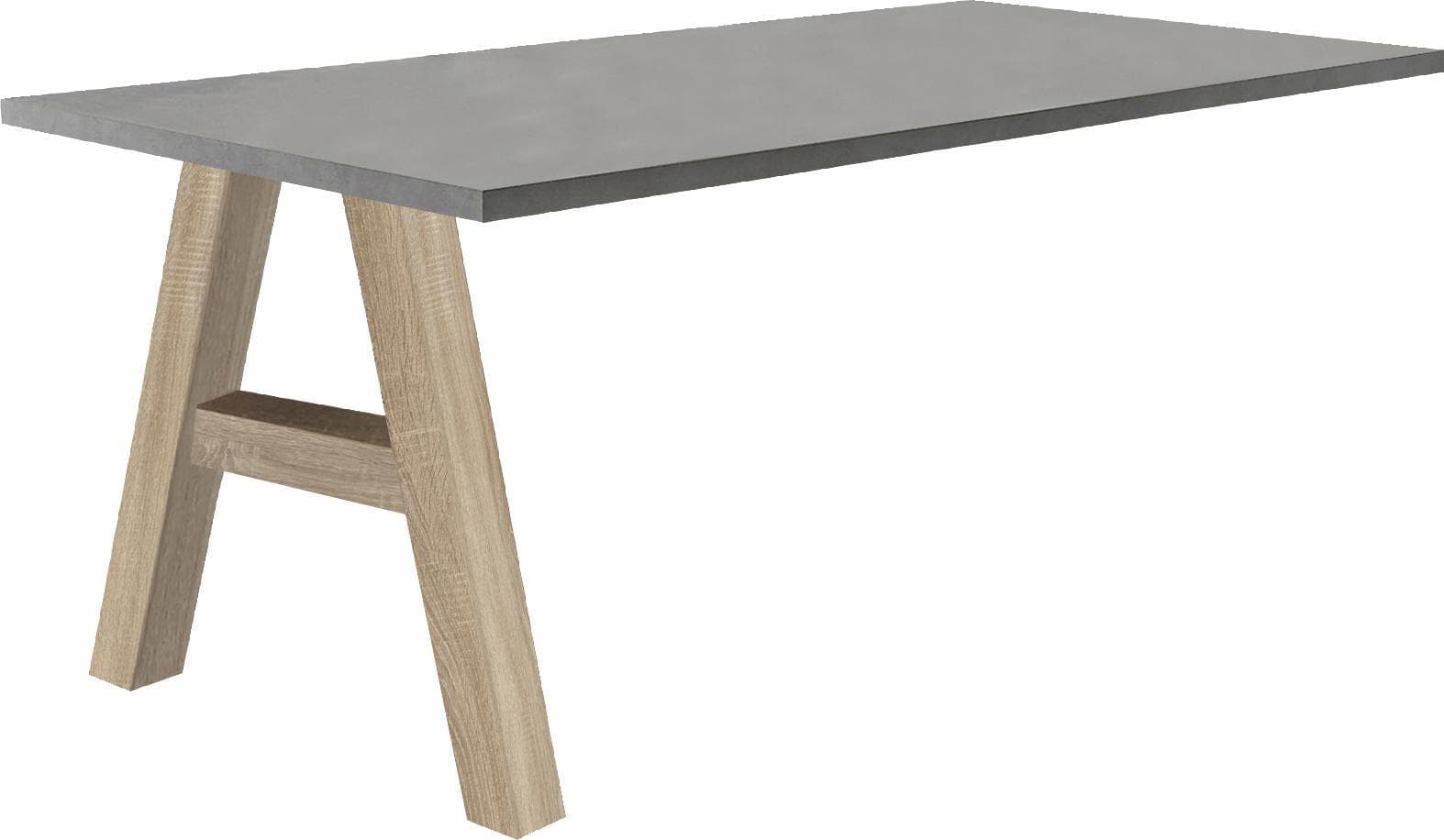 Anbautisch Mäusbacher Mio Eichefarben/Graphit Holzwerkstoff