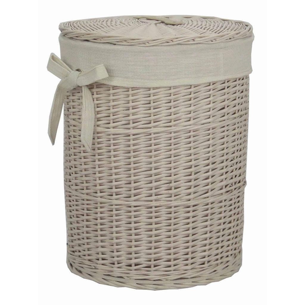 Landscape Wäschekorb Beige Massivholz 20L Rund