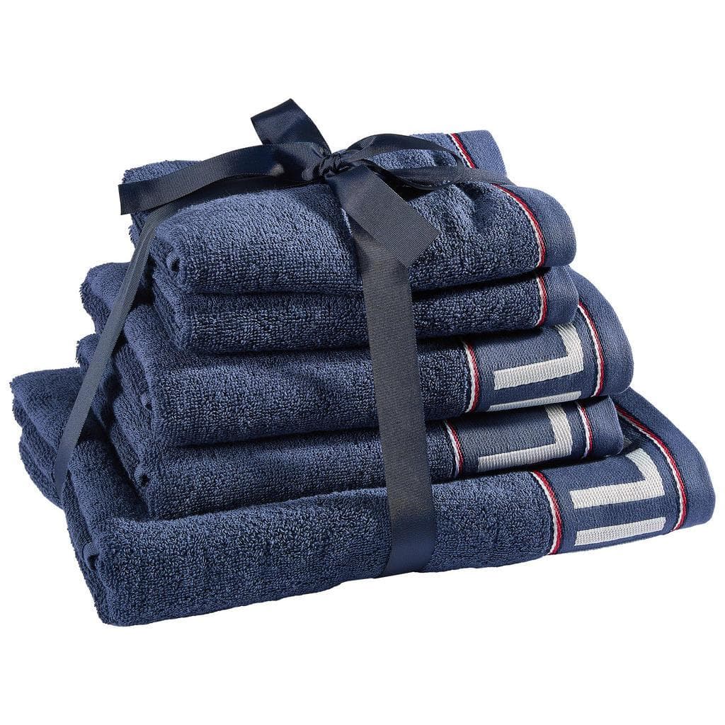 Tommy Hilfiger Frottierset Degree Blau 5-teilig