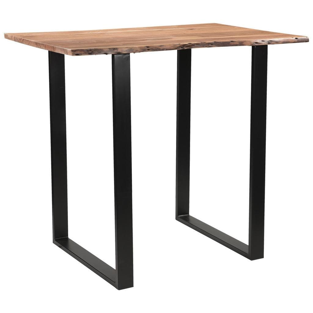 Linea Natura Bartisch Schwarz Akazie Holz Metall Esszimmer Stehtisch