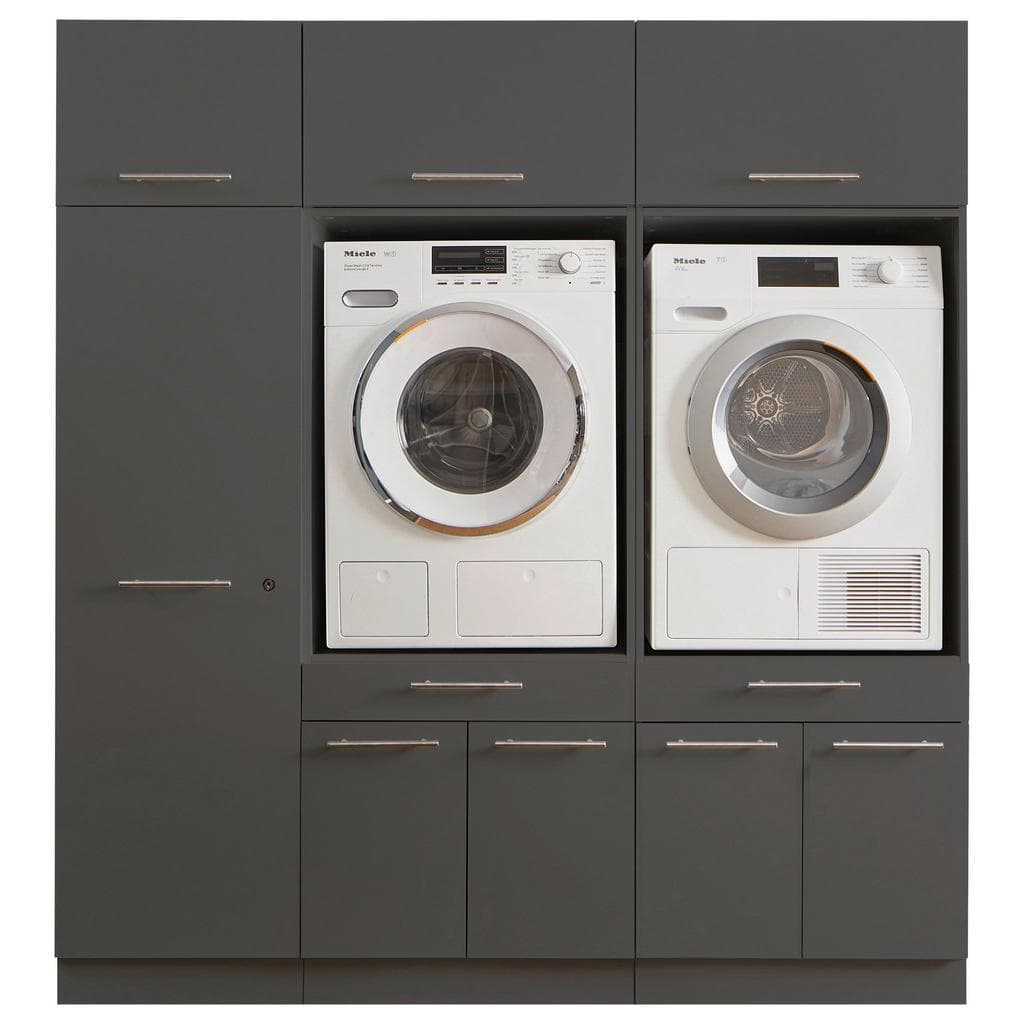 Waschmaschinenumbauschrank anthrazit  | Mehrzweck-Schranksystem