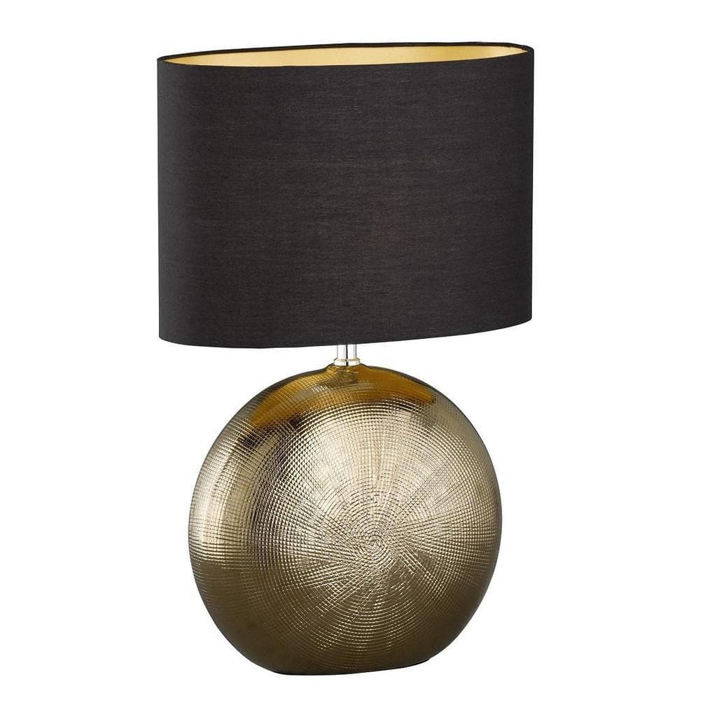 FISCHER & HONSEL Tischleuchte Foro Braun Keramik Ein-/Ausschalter