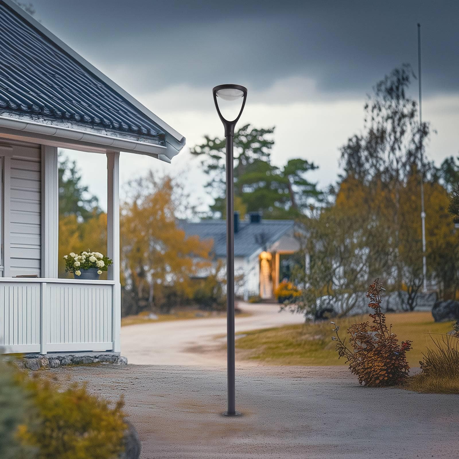 Lucande LED-Außenleuchte Filor Schwarz Aluminium