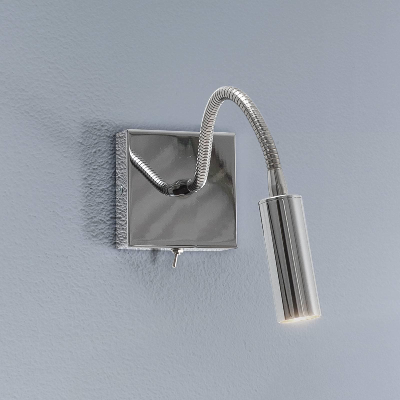 Wandlampe Ojos, chrom, Leselampe, verstellbar, 33 cm, G9