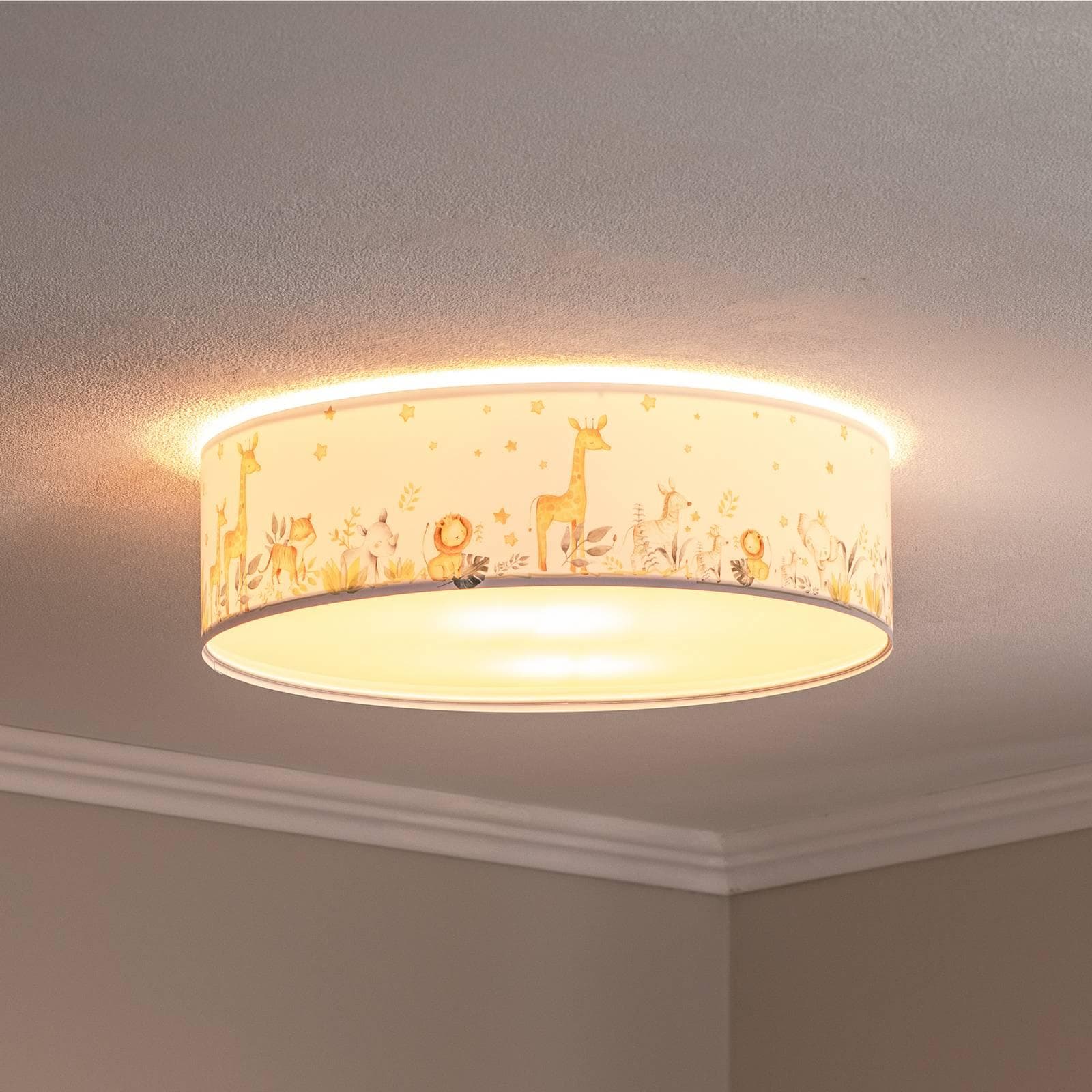 Euluna Kinderzimmer-Deckenleuchte Max Ø 50 cm Weiß Bunt