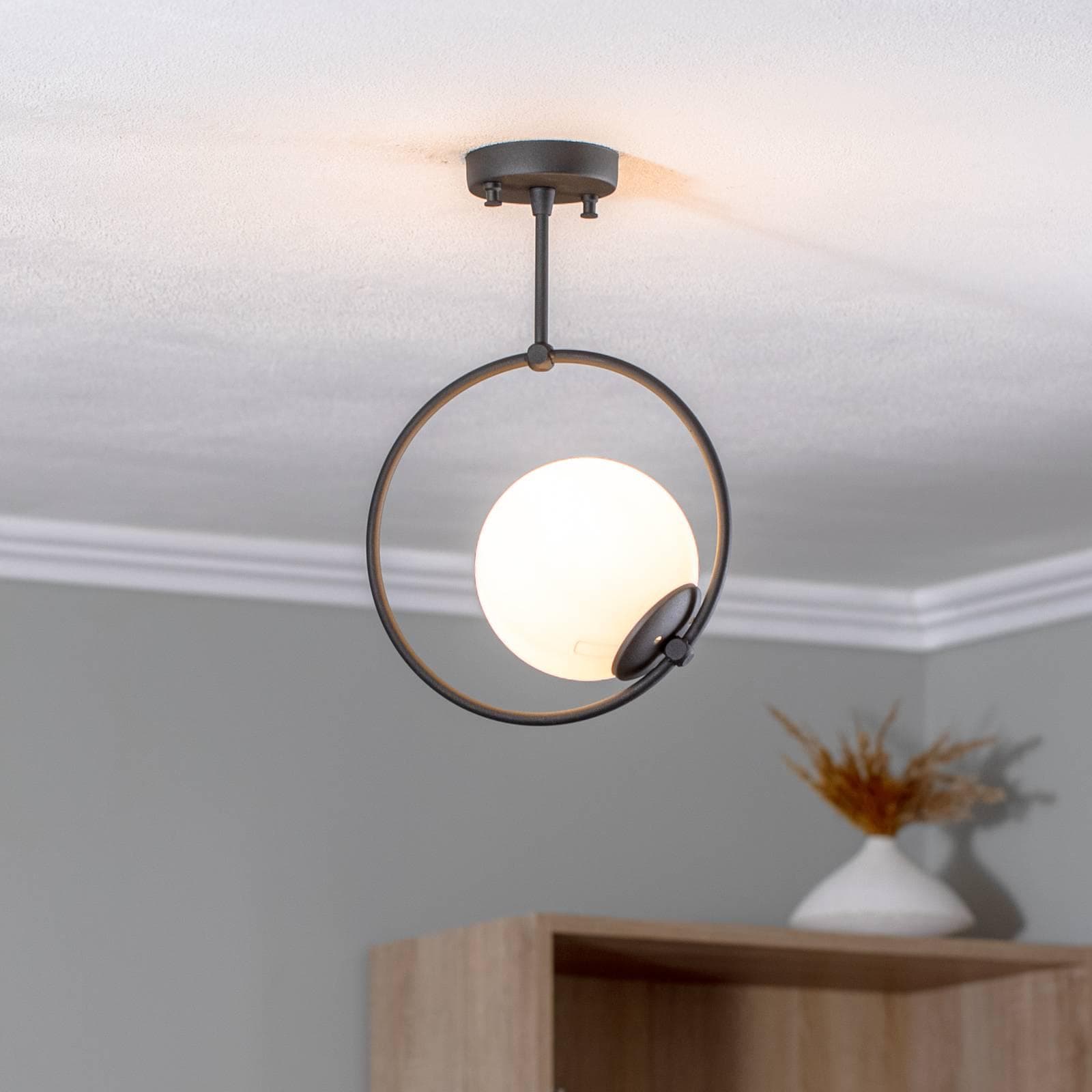 Opviq Metall Kronleuchter G1113 - Schwarz, Modernes Design