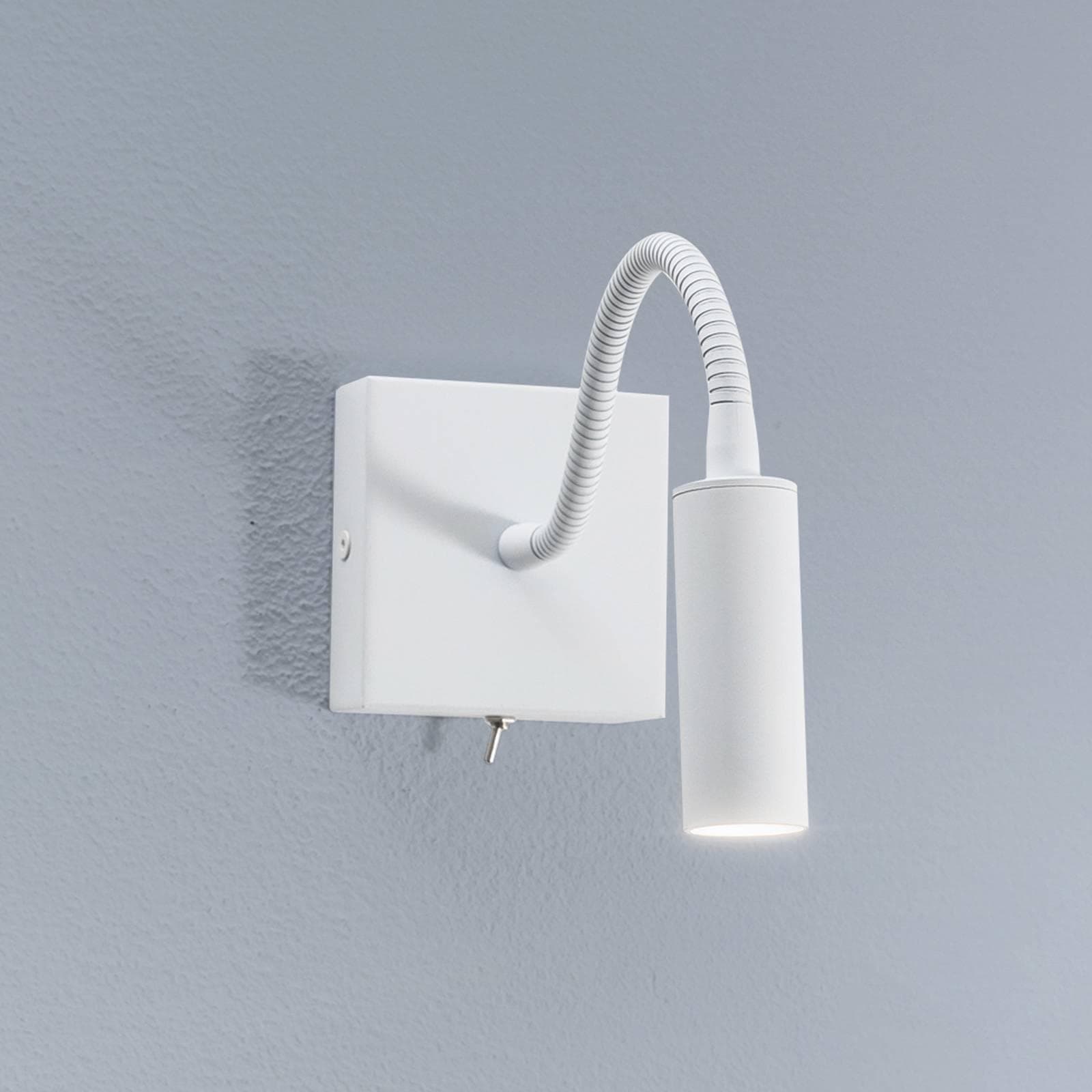 Wandlampe Ojos, weiß, Leselampe, verstellbar, 33 cm, G9