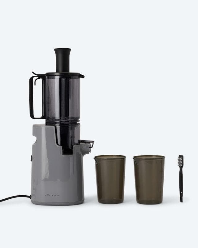 Moderner Entsafter aus Plastik und Metall