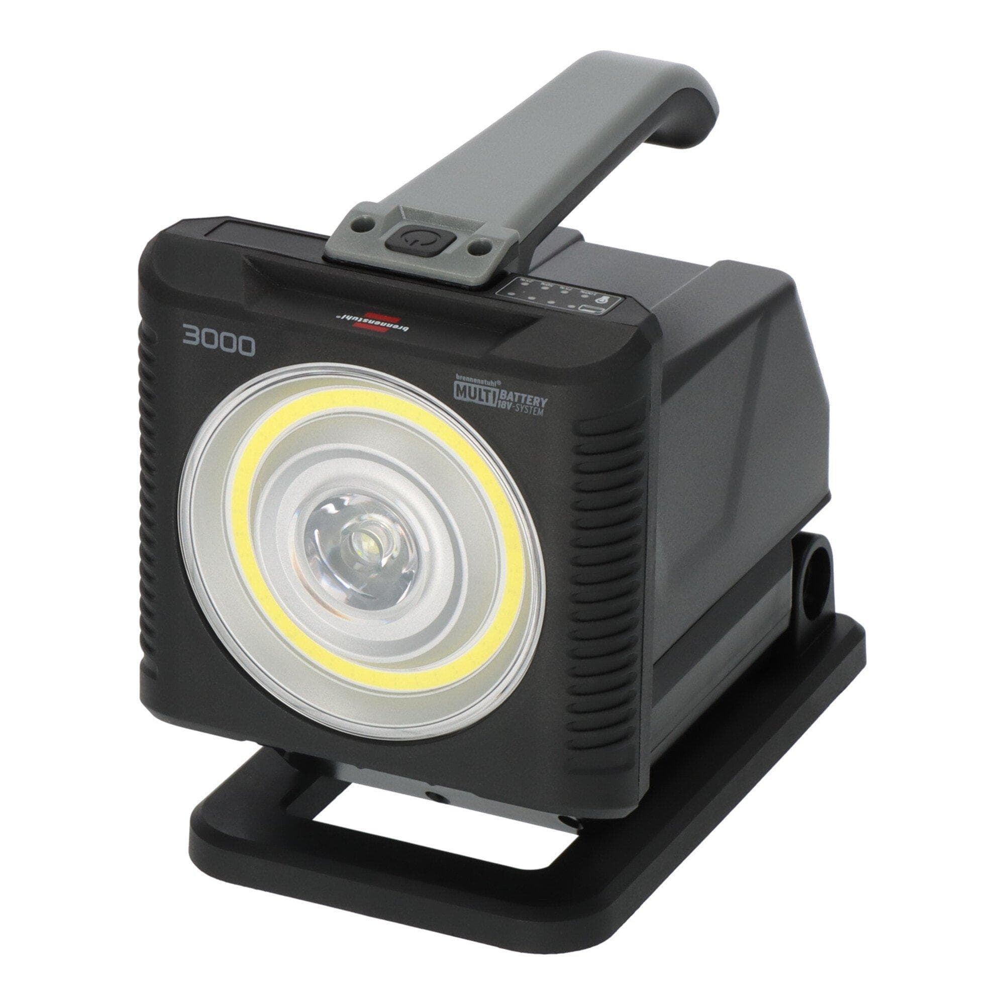 Brennenstuhl Professional Multi Battery LED Akku Handscheinwerfer HL 3000, 1140 + 2160lm, IP54