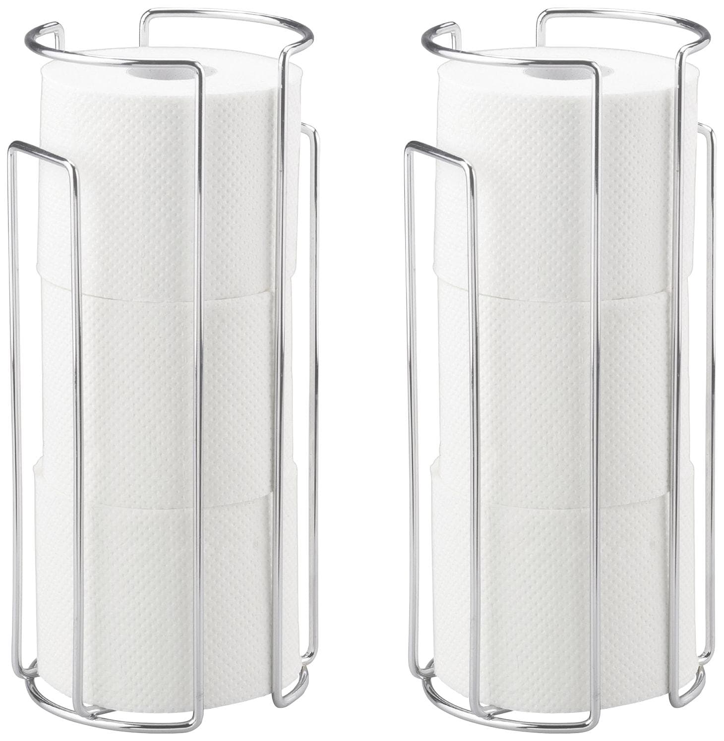 WENKO Toiletten-Ersatzrollenhalter Set 2-tlg. Silber Stahl