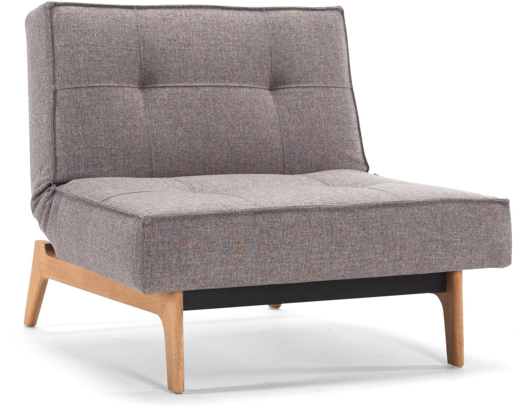 INNOVATION LIVING™ Splitback Designsessel 3-fach verstellbarer Rückenlehne, grau, Strukturstoff