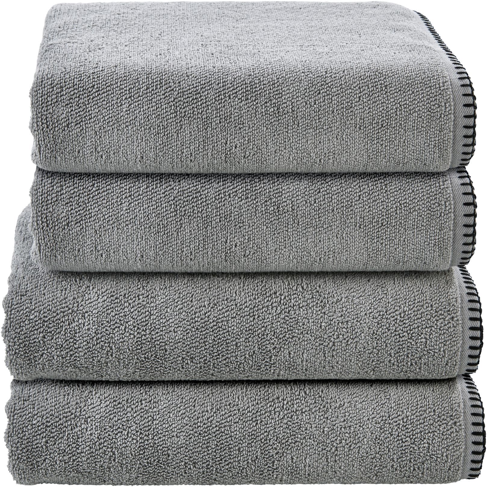 DONE. Deluxe Prime Handtuch Set 4-tlg. Silbergrau Baumwolle