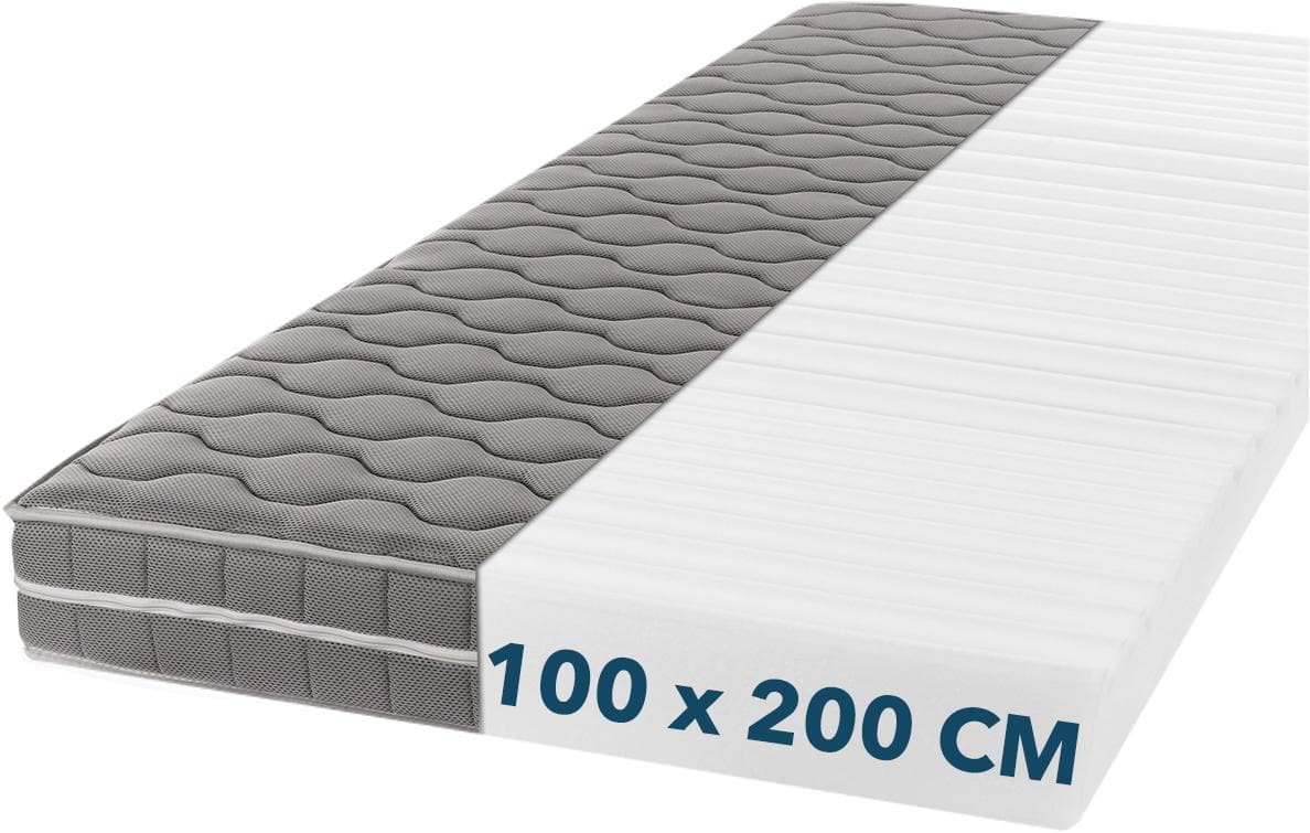 DI QUATTRO Visko Air Komfort Luxus Matratze Grau 100x200cm