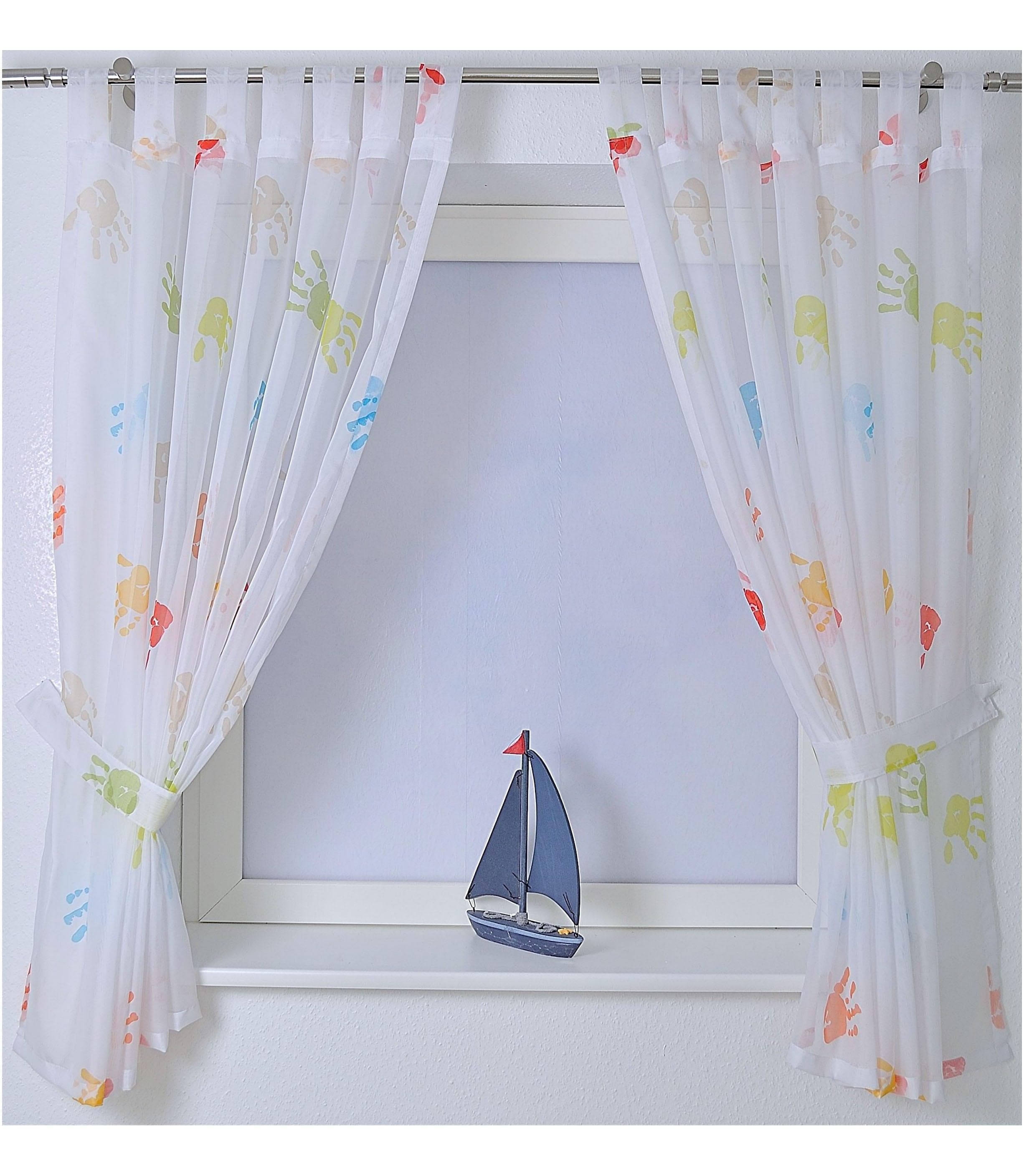 KUTTI Gardine "Hände" Bunt 140x245cm Polyester