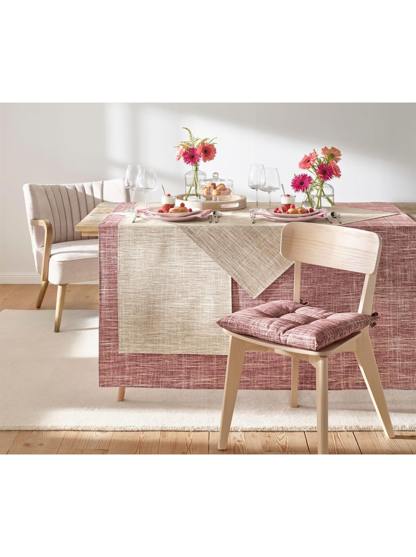 Baur Versand Tischdecke Rot Gemustert