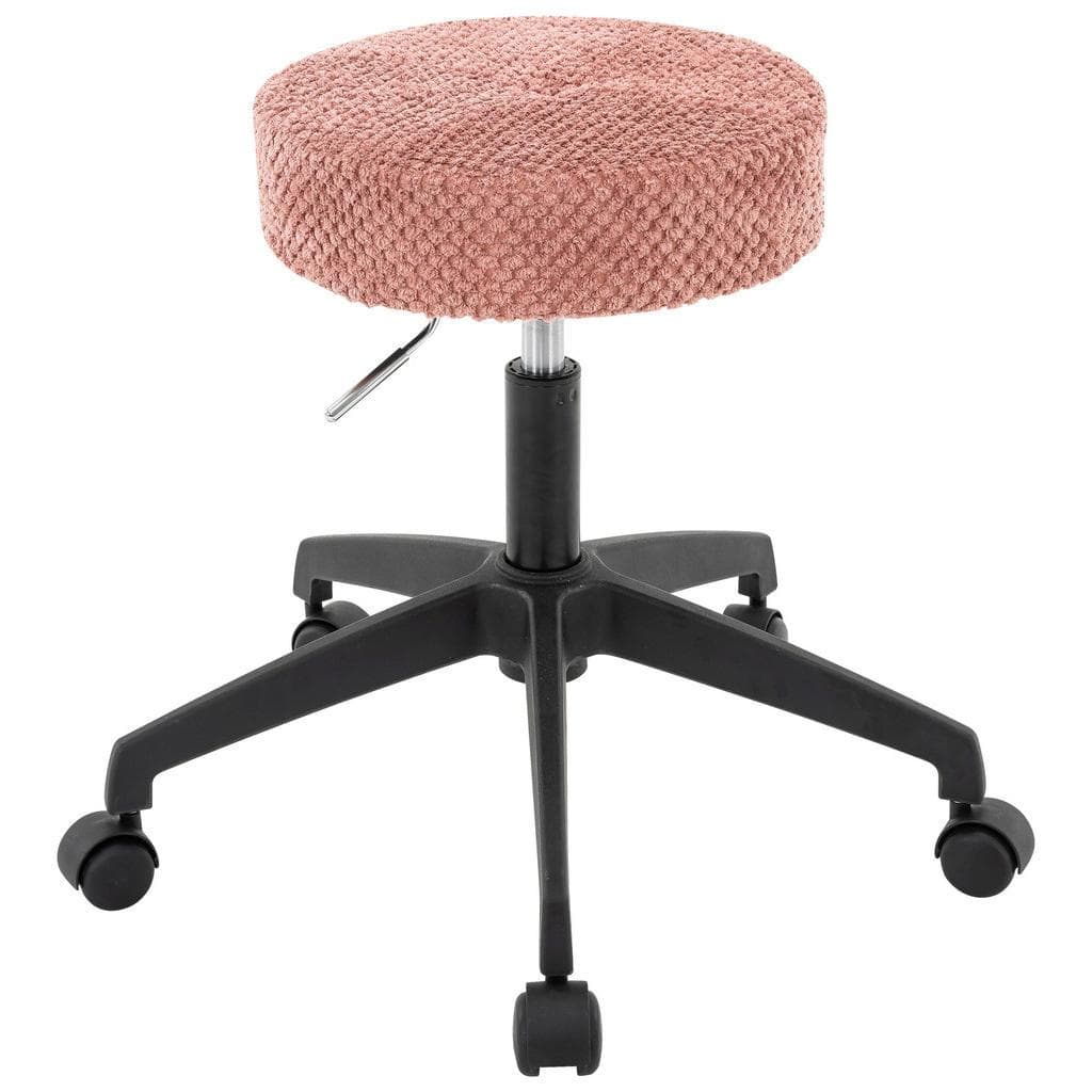 Carryhome Bürohocker Rosa Schwarz Metall Kunststoff Textil Drehkreuz
