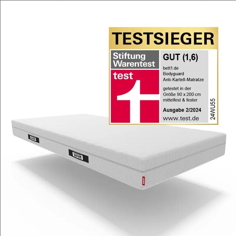 BODYGUARD Anti-Kartell-Matratze von bett1.de: Punktelastischer QXSchaum® & HyBreeze® Bezug