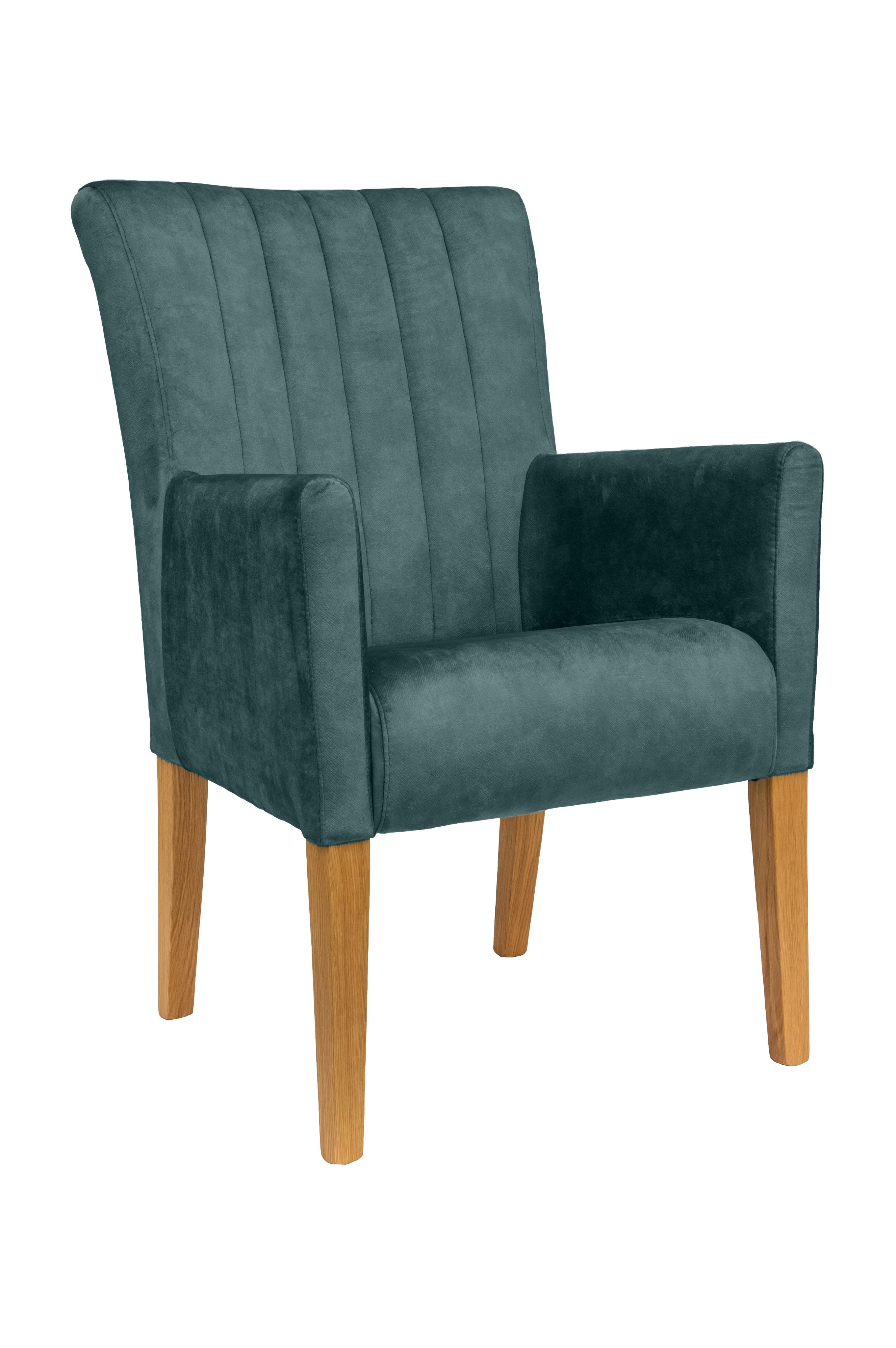 Armlehnstuhl Esszimmerstuhl Massivholz Polyester