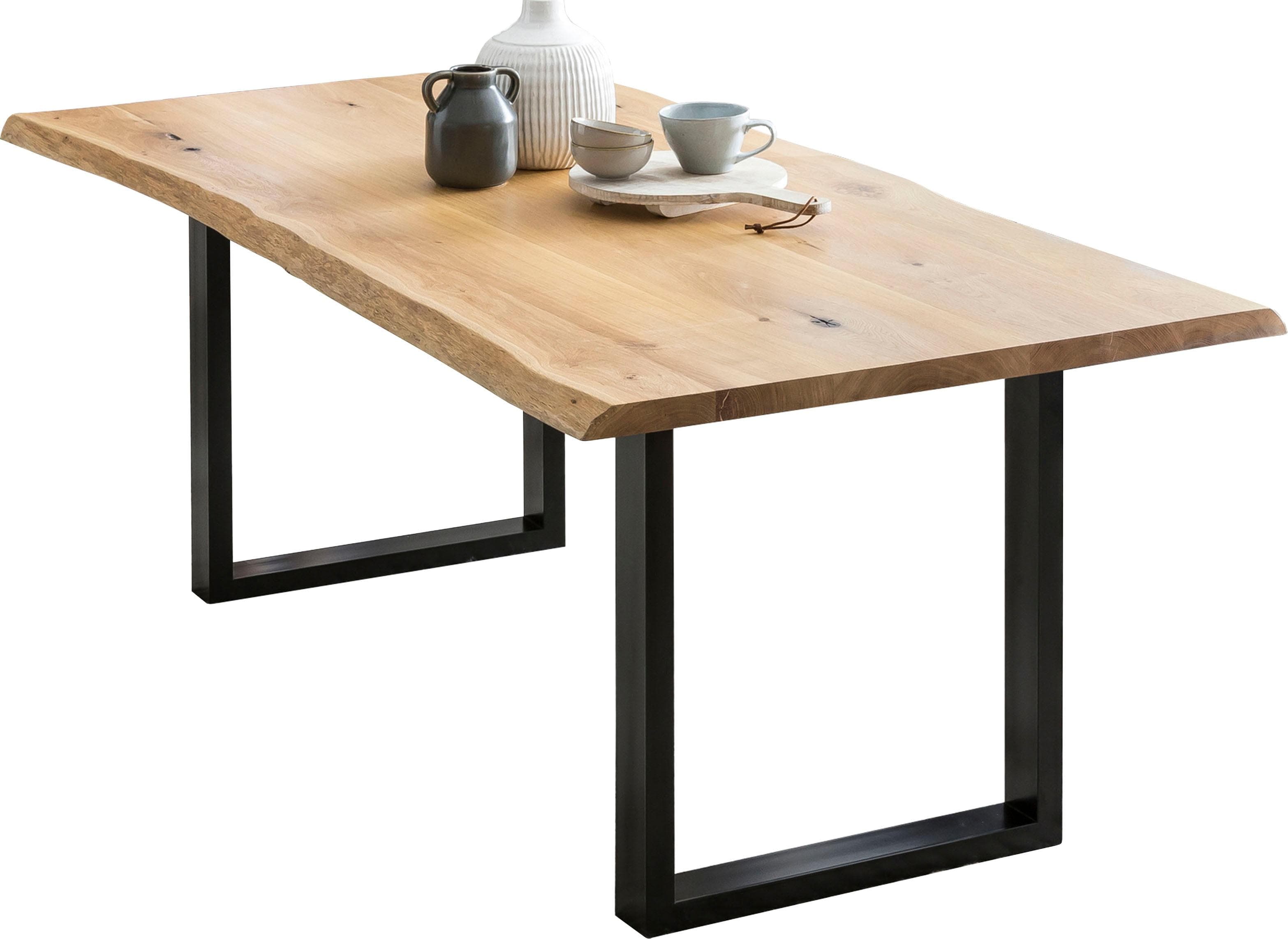 Esstisch SALESFEVER Design-Speisetisch für stilvolles Ambiente, Natur/Schwarz