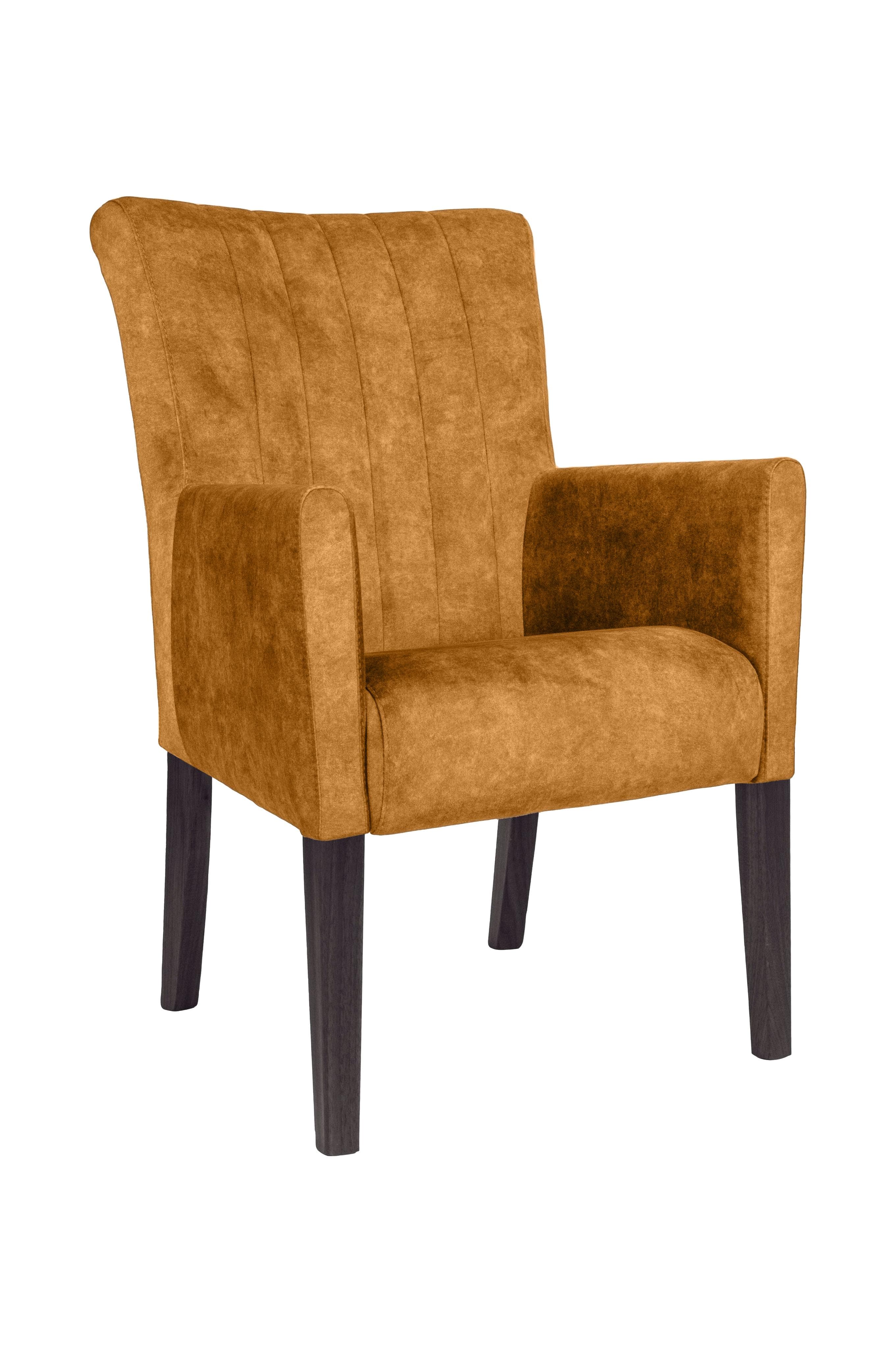 Home Affaire King Armlehnstuhl Goldorange Massivholz